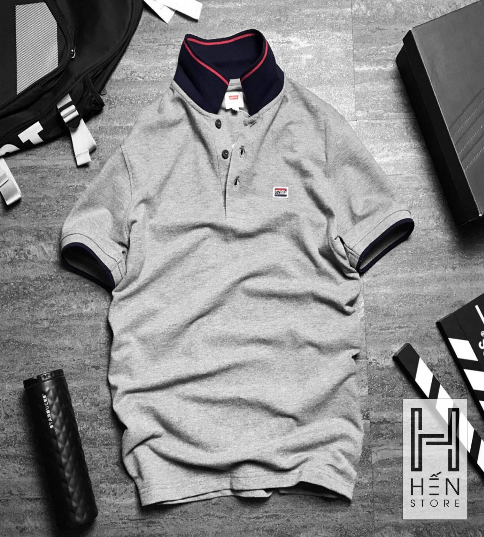 Áo Polo LV Viền Cổ