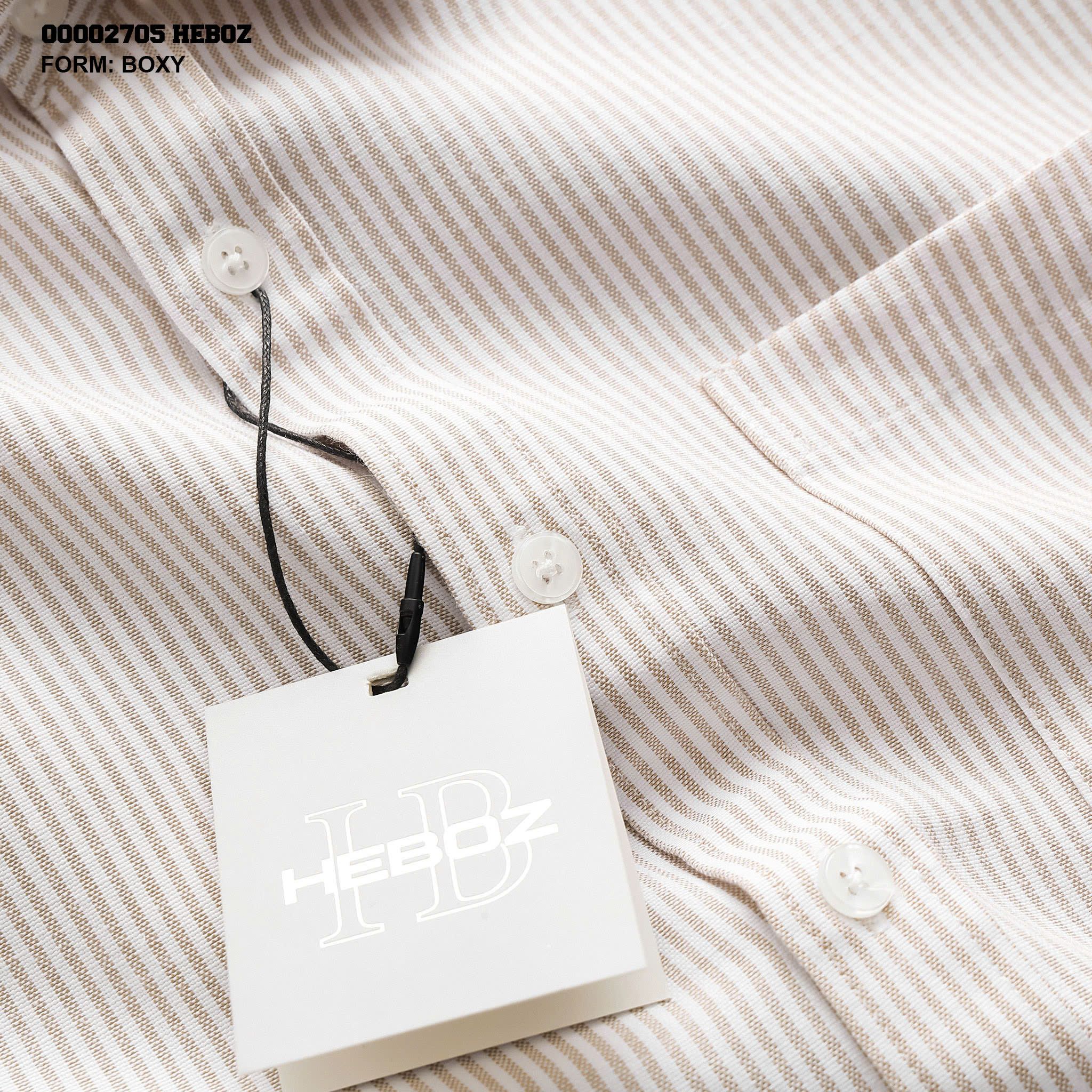 Áo sơ mi nam Heboz NT oxford boxy 4M - 00002705
