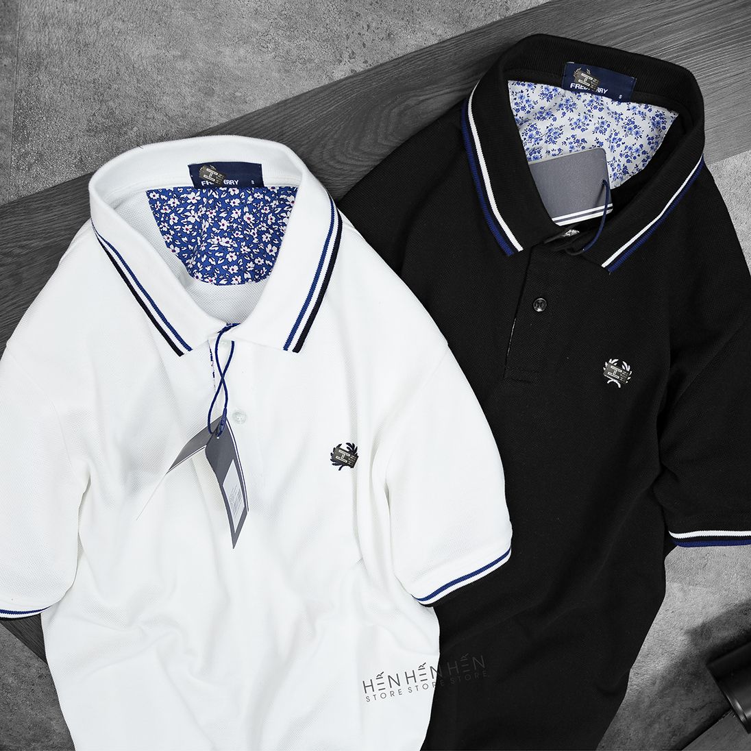 Áo polo Fred.perry viền cổ hoa 2M