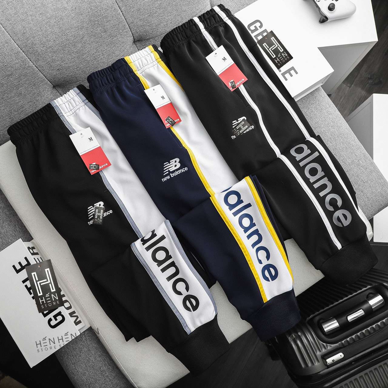 Quần jogger New.Balance sọc 3M