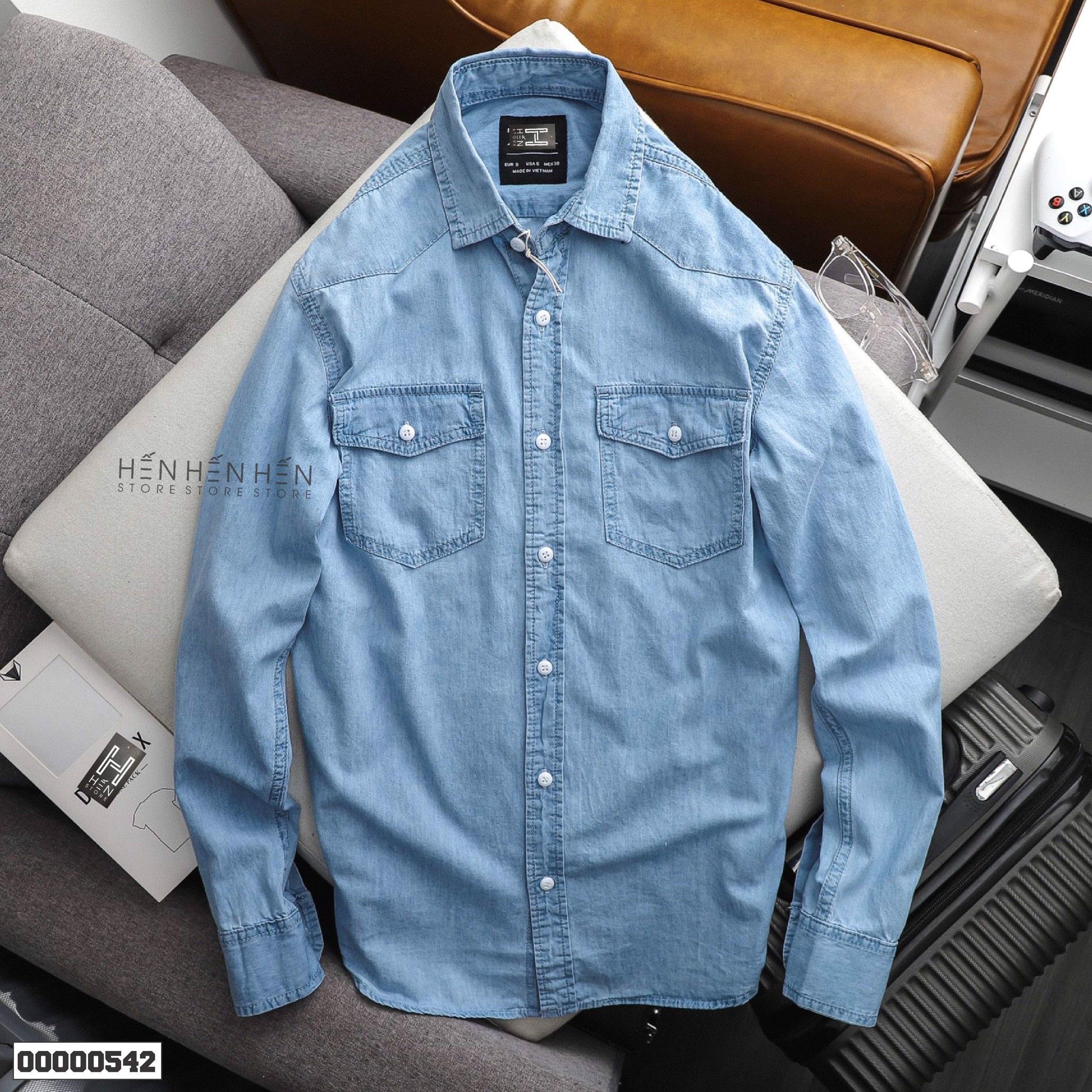 Áo denim ZR 2 túi 4M