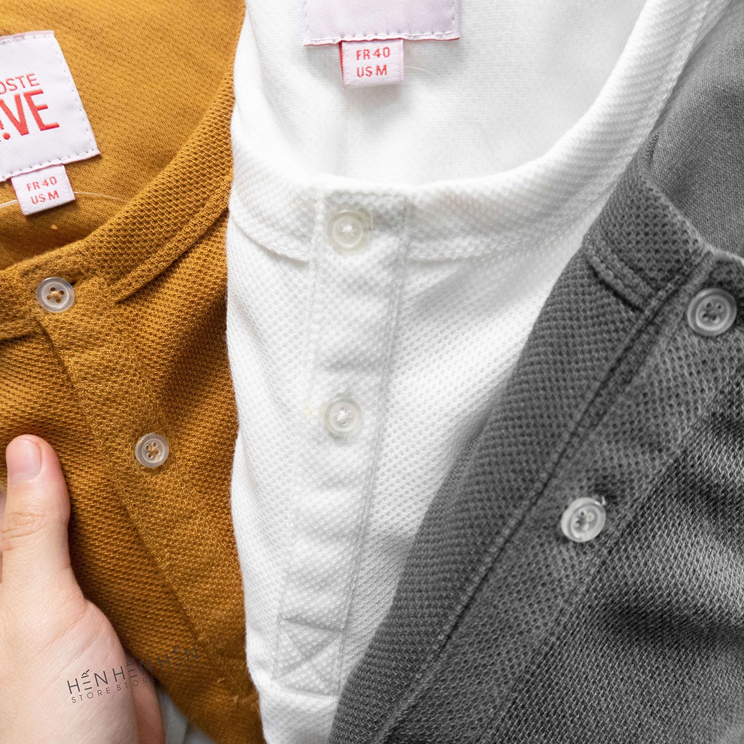 Áo henley Lcs pique 6M