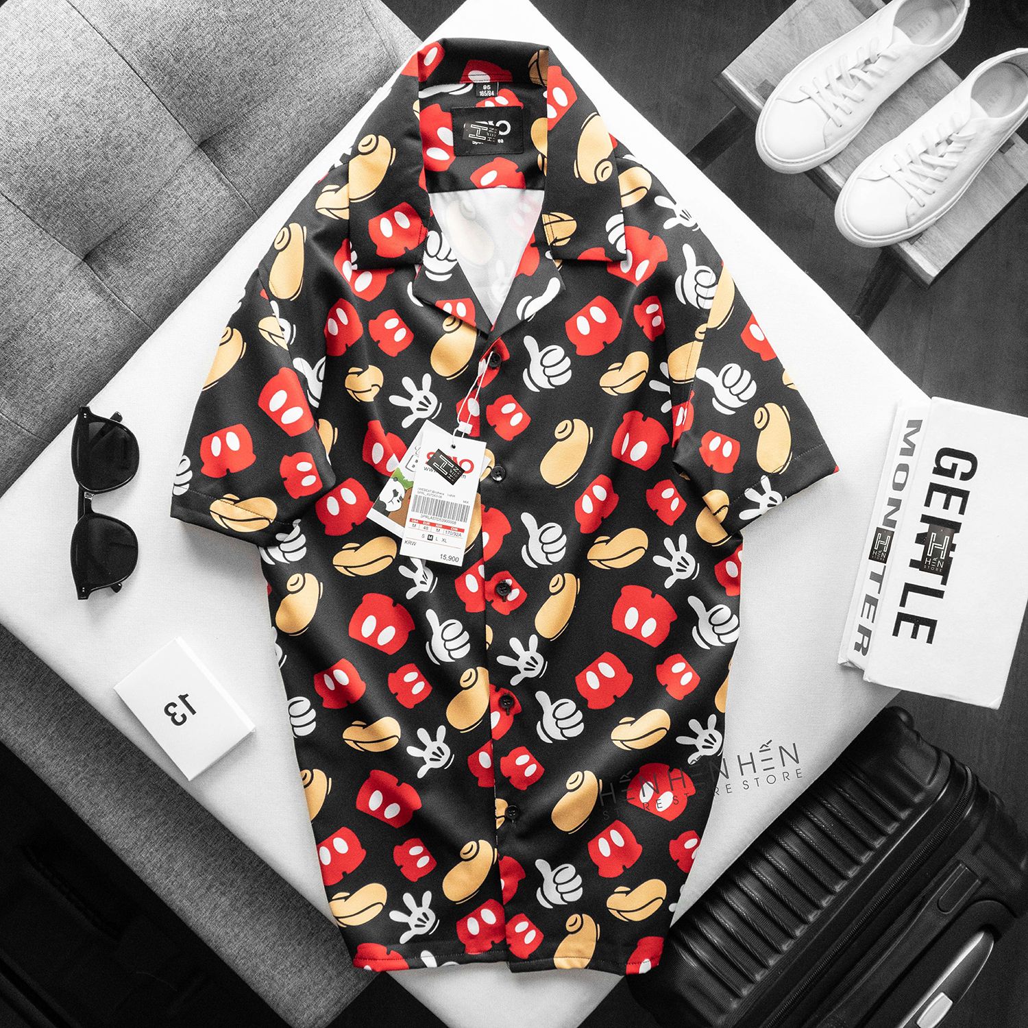 Áo sơ mi pijama họa tiết Sp.ao 5M
