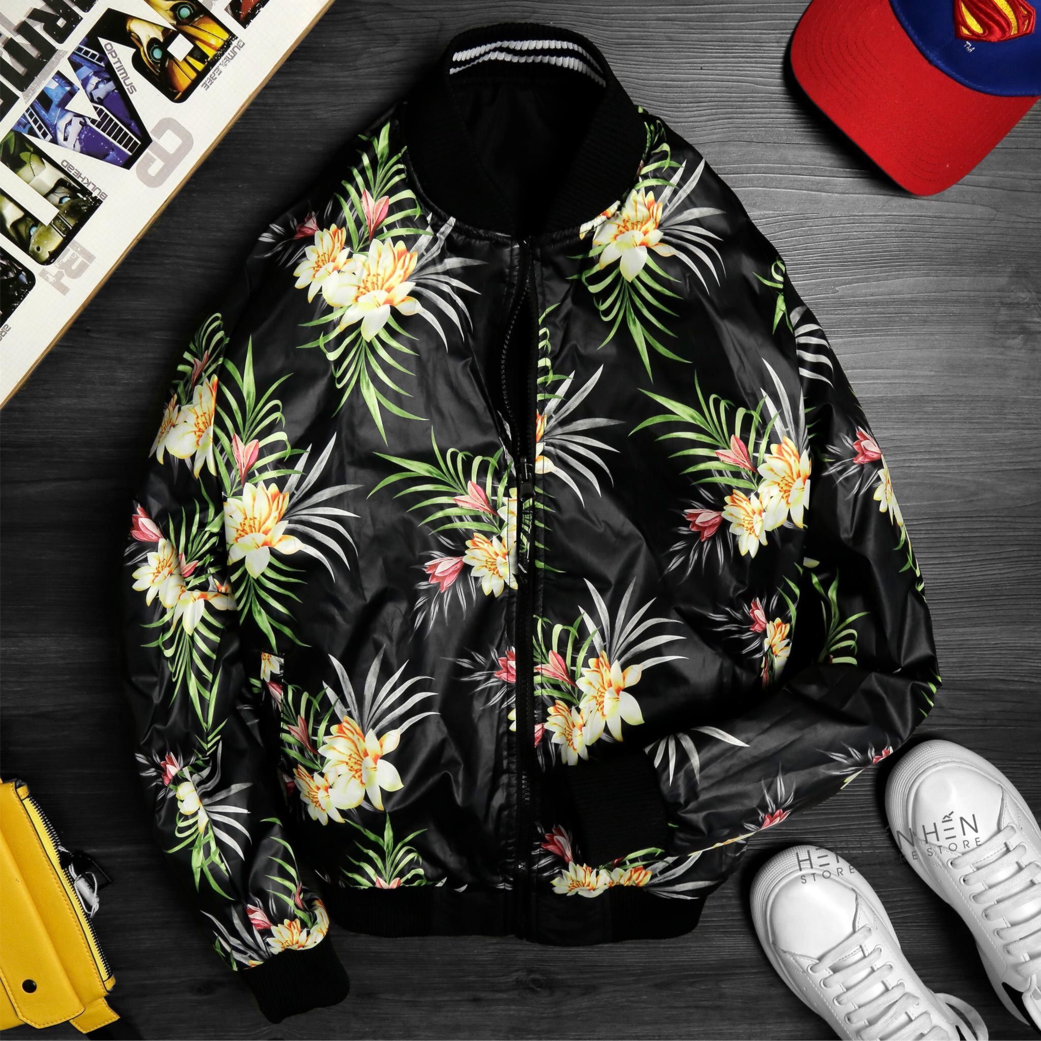 Áo bomber PB 2 mặt 3 lớp