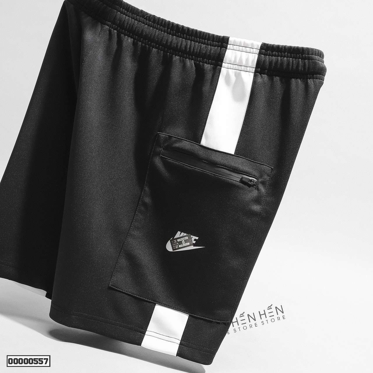 Quần short thun NK túi zip 4M