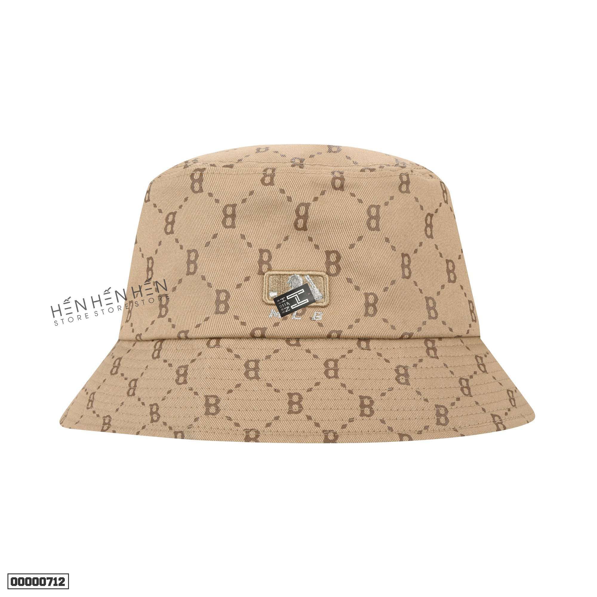 Nón bucket mono MLB nâu chữ B - 00000712