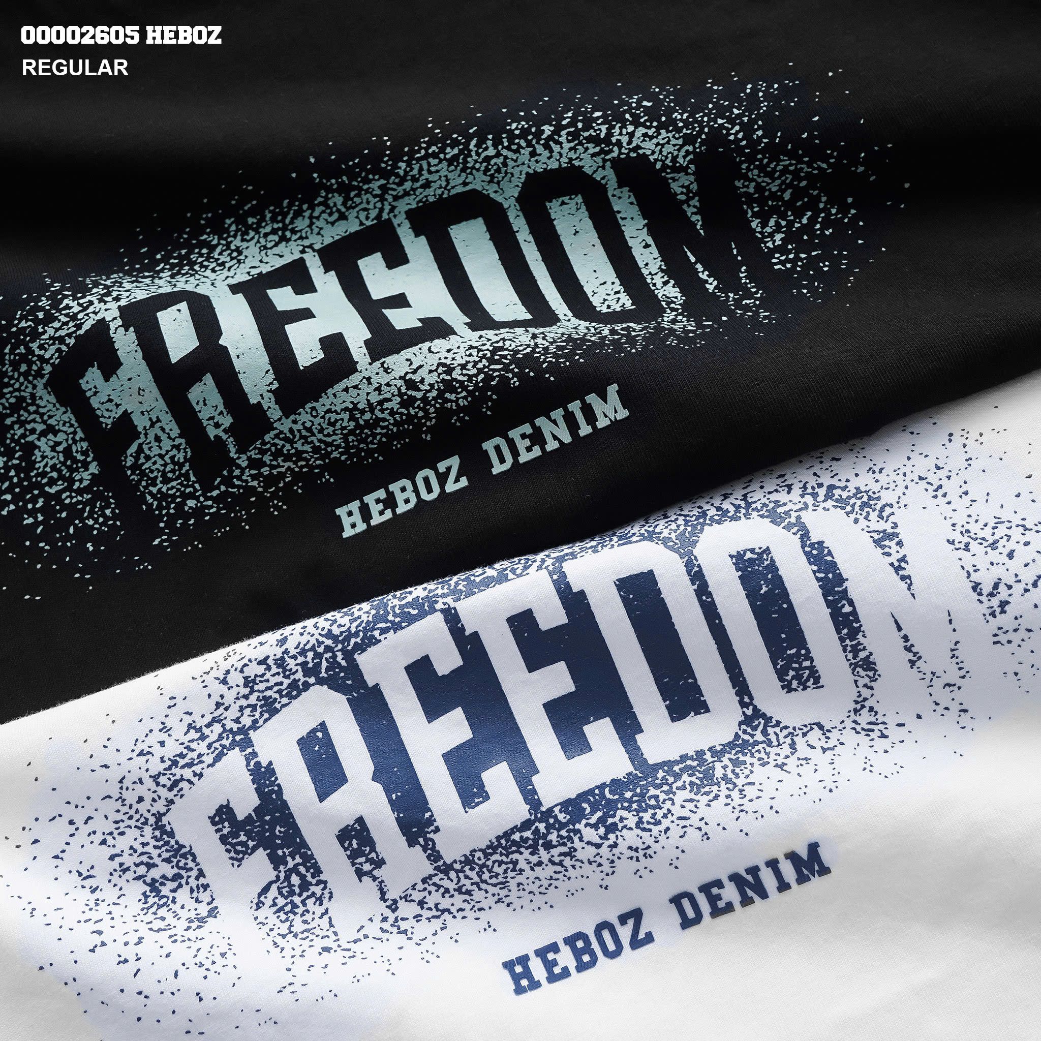 Áo thun nam Heboz print Freedom 2M - 00002605