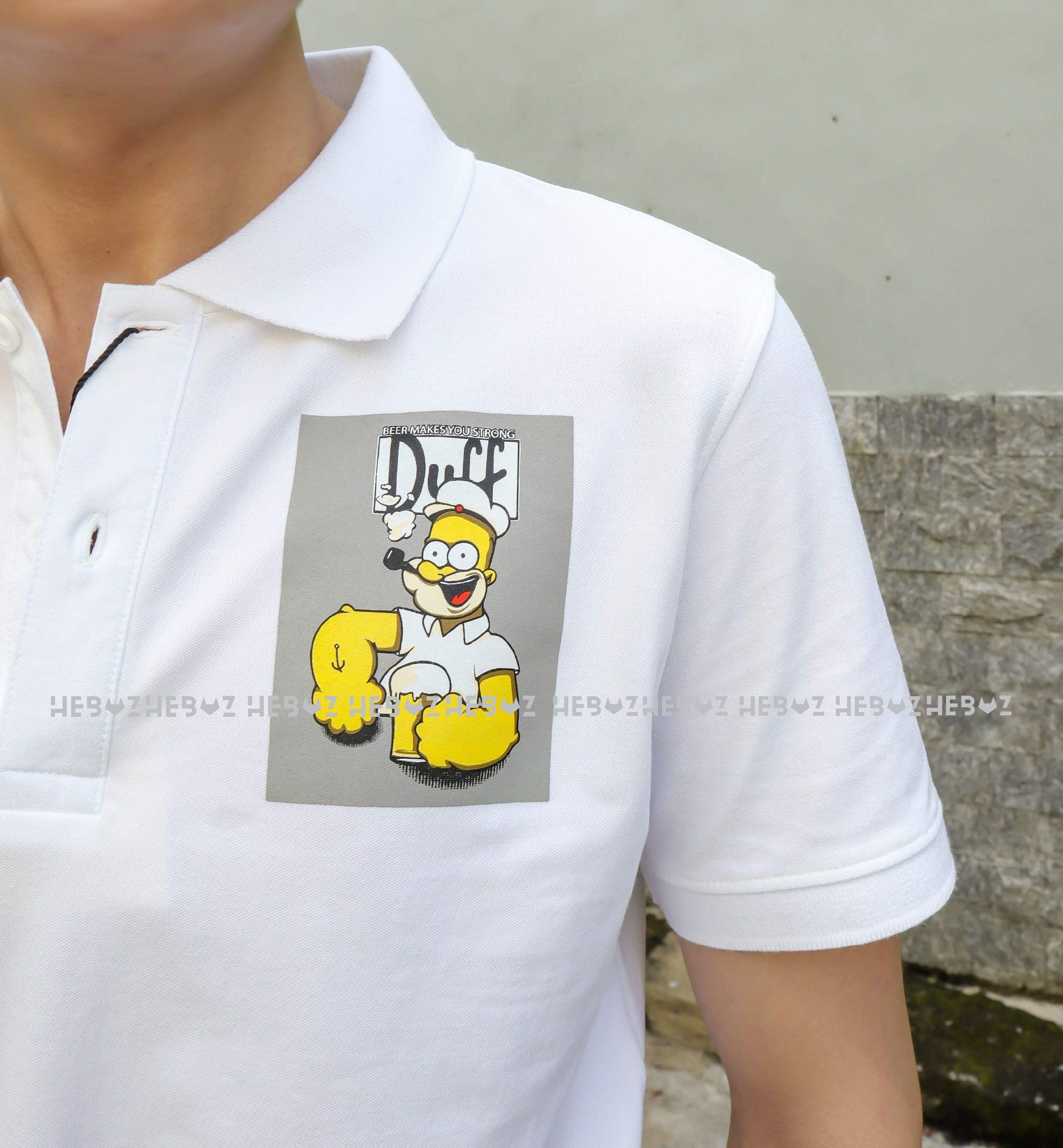 Áo polo Heboz hình Duff 2M