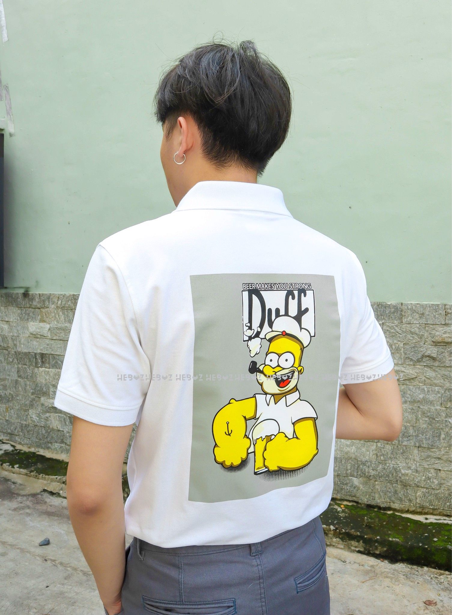 Áo polo Heboz hình Duff 2M