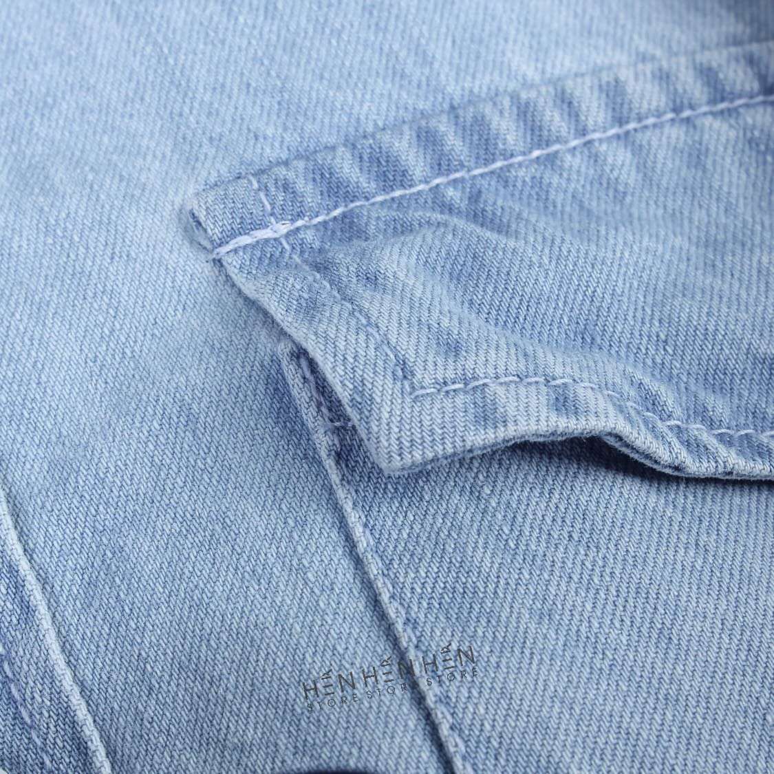 Áo denim ZR 2 túi 3M