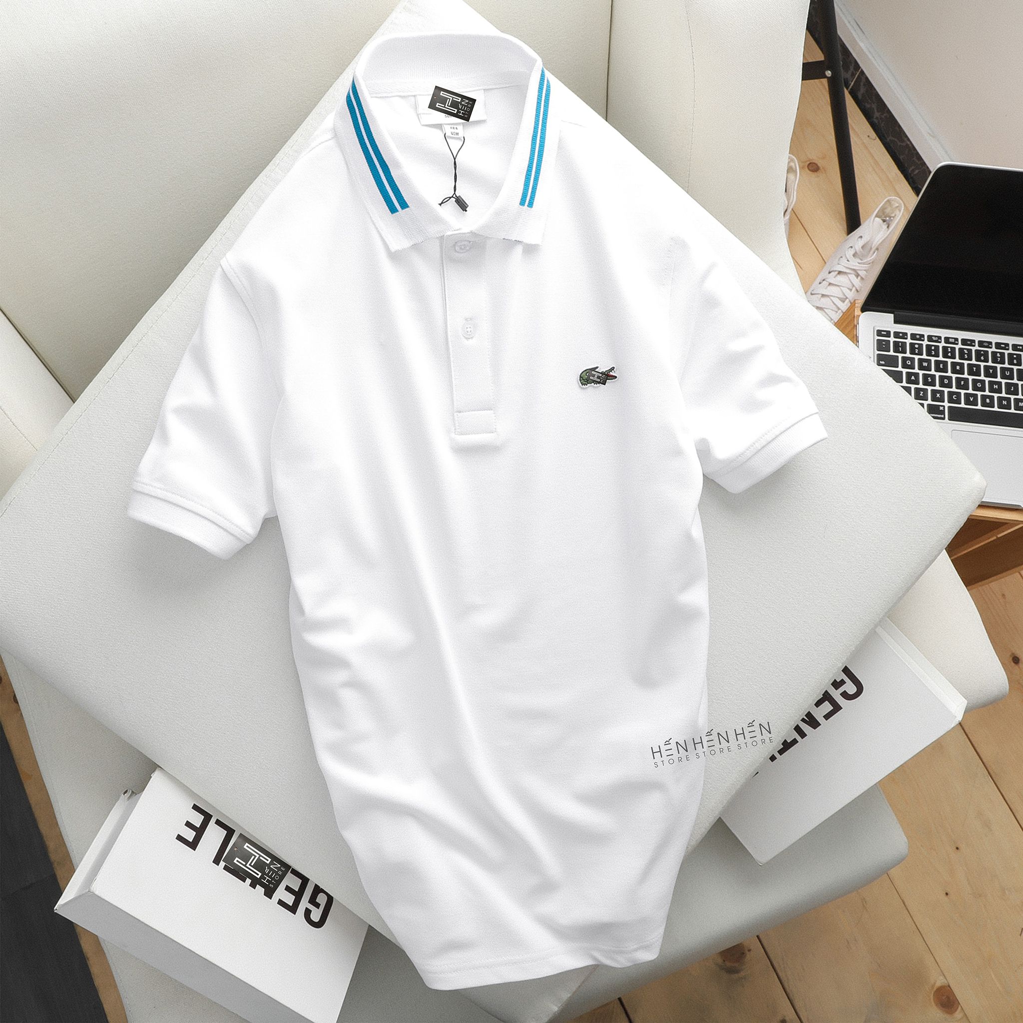 Áo polo Lacos.te viền cổ 4M new