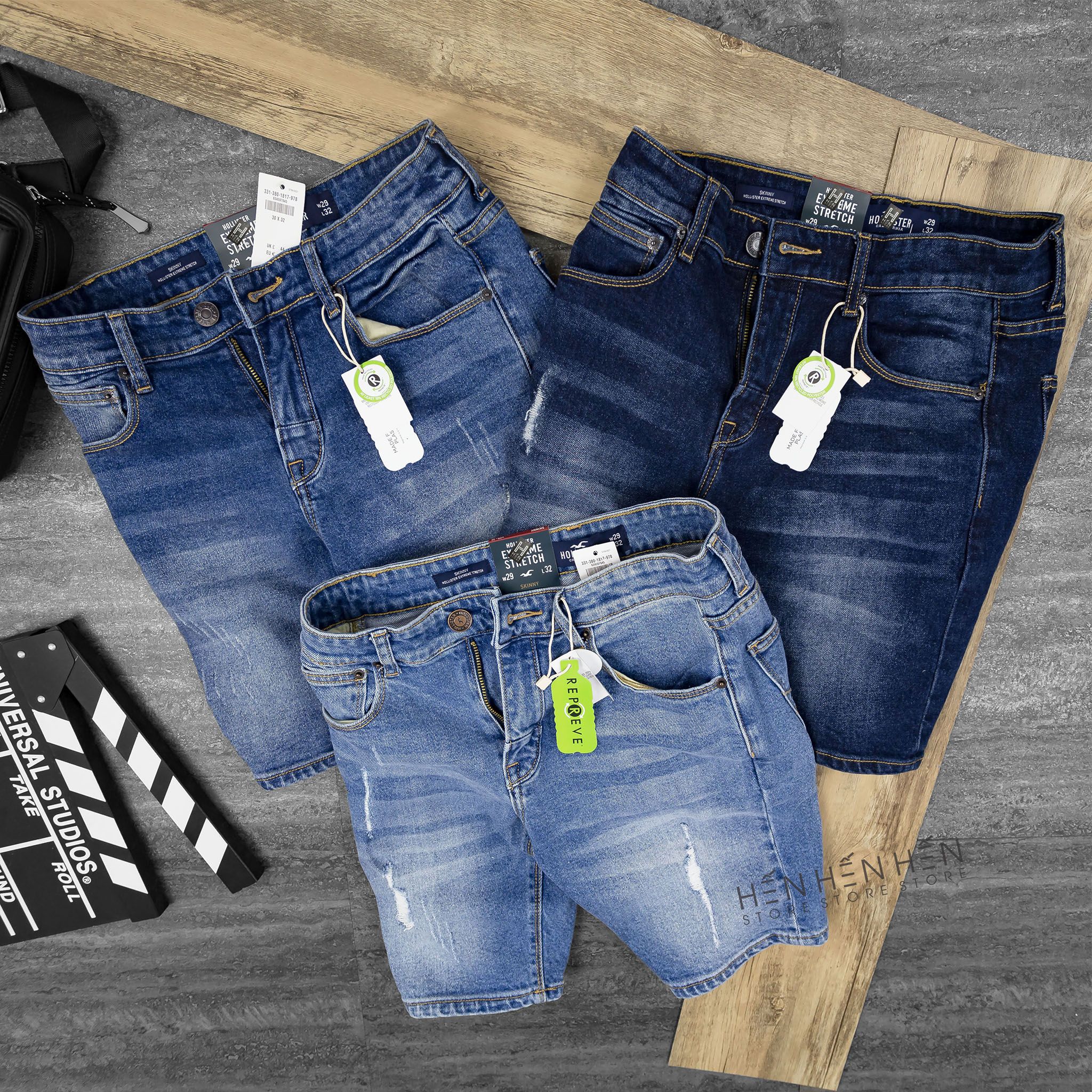 Quần short jean Ho.llister 3M