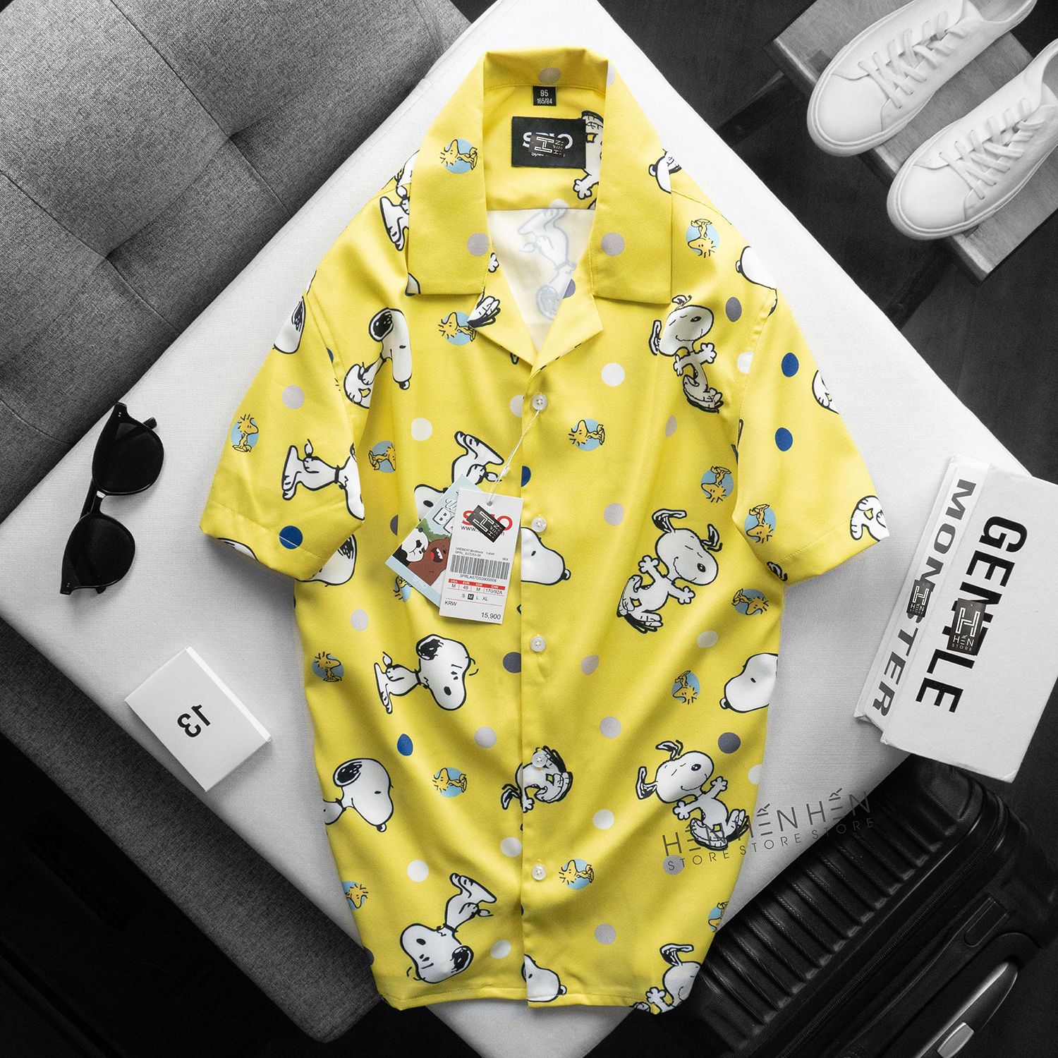 Áo sơ mi pijama họa tiết Sp.ao 5M