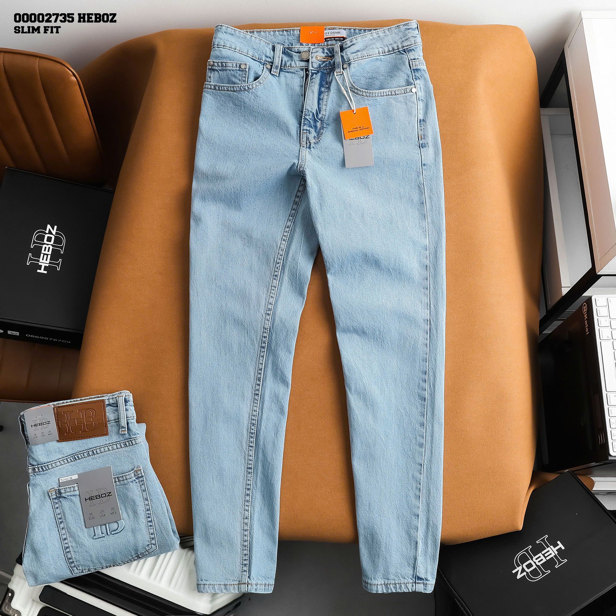 Quần jean nam Heboz air slim D038 - 00002735