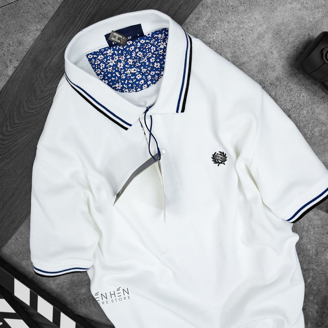 Áo polo Fred.perry viền cổ hoa 2M