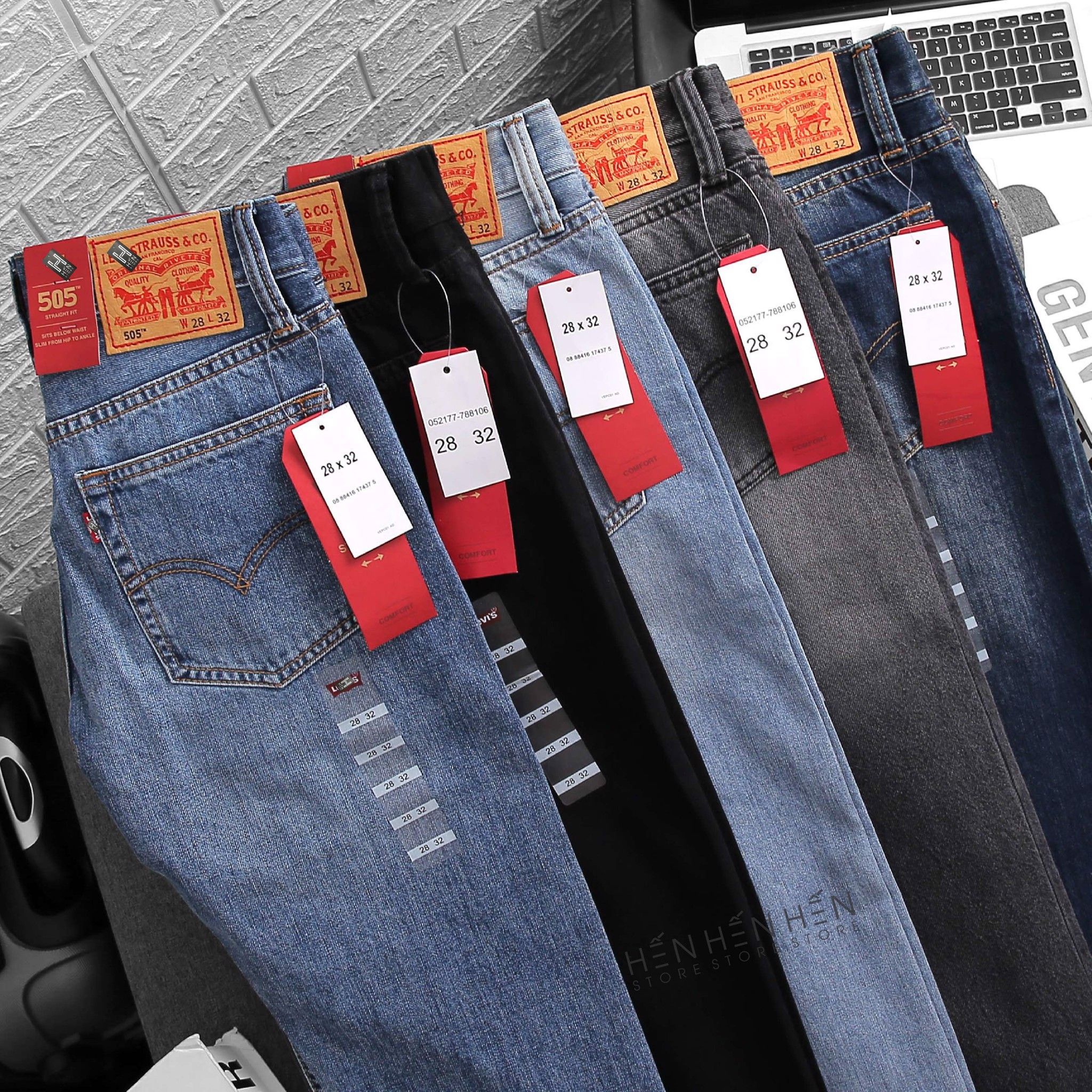 Quần jean LV 505 5M(suông) - 00000416