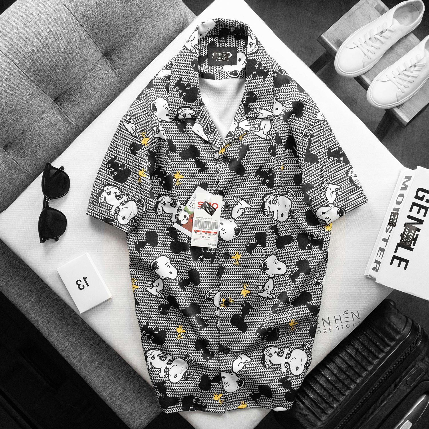 Áo sơ mi pijama họa tiết Sp.ao 5M