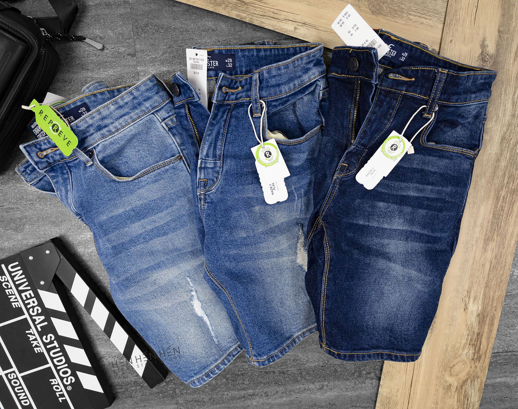 Quần short jean Ho.llister 3M