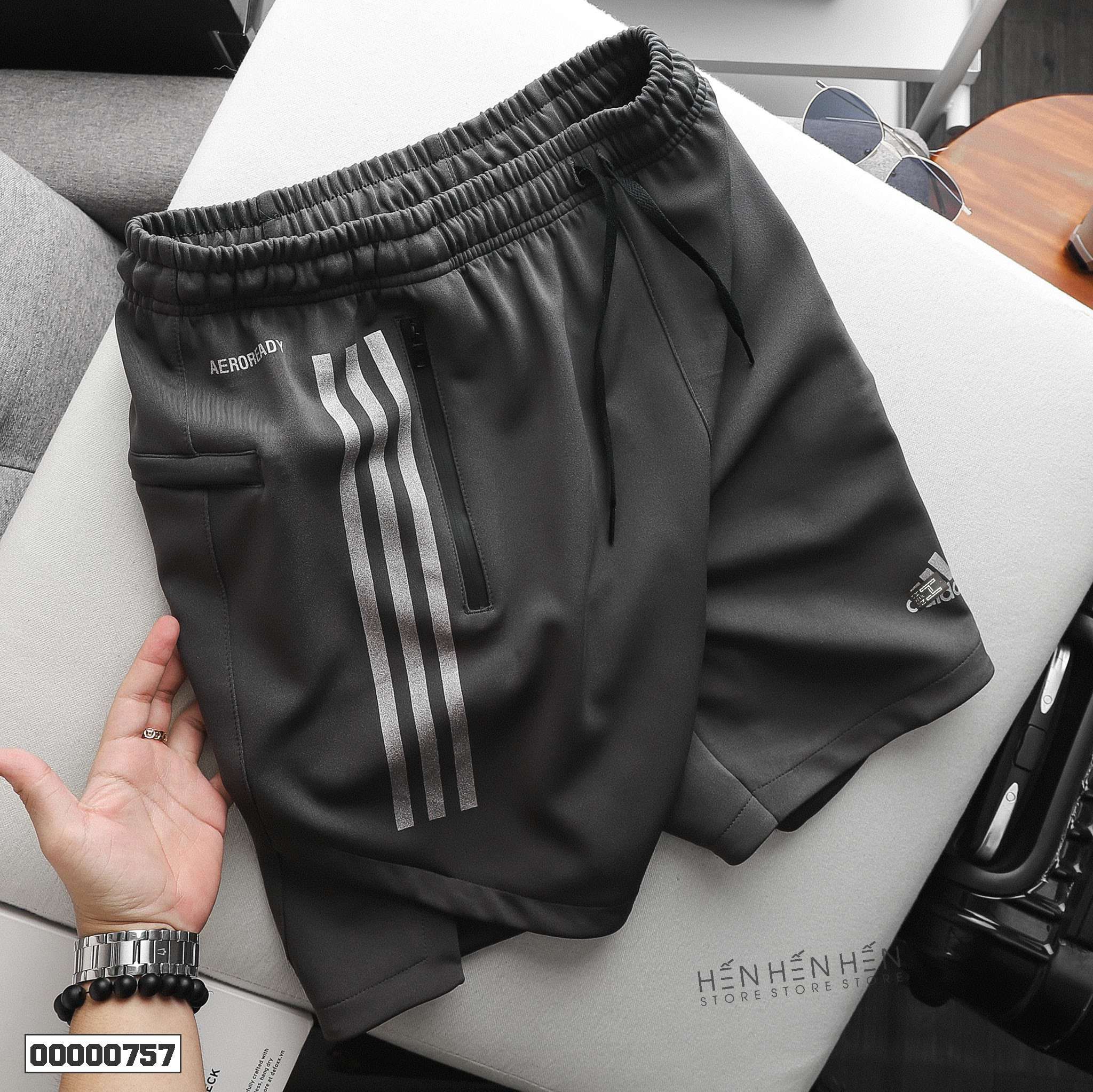 Quần short thun AD 3-strip 2M - 00000757