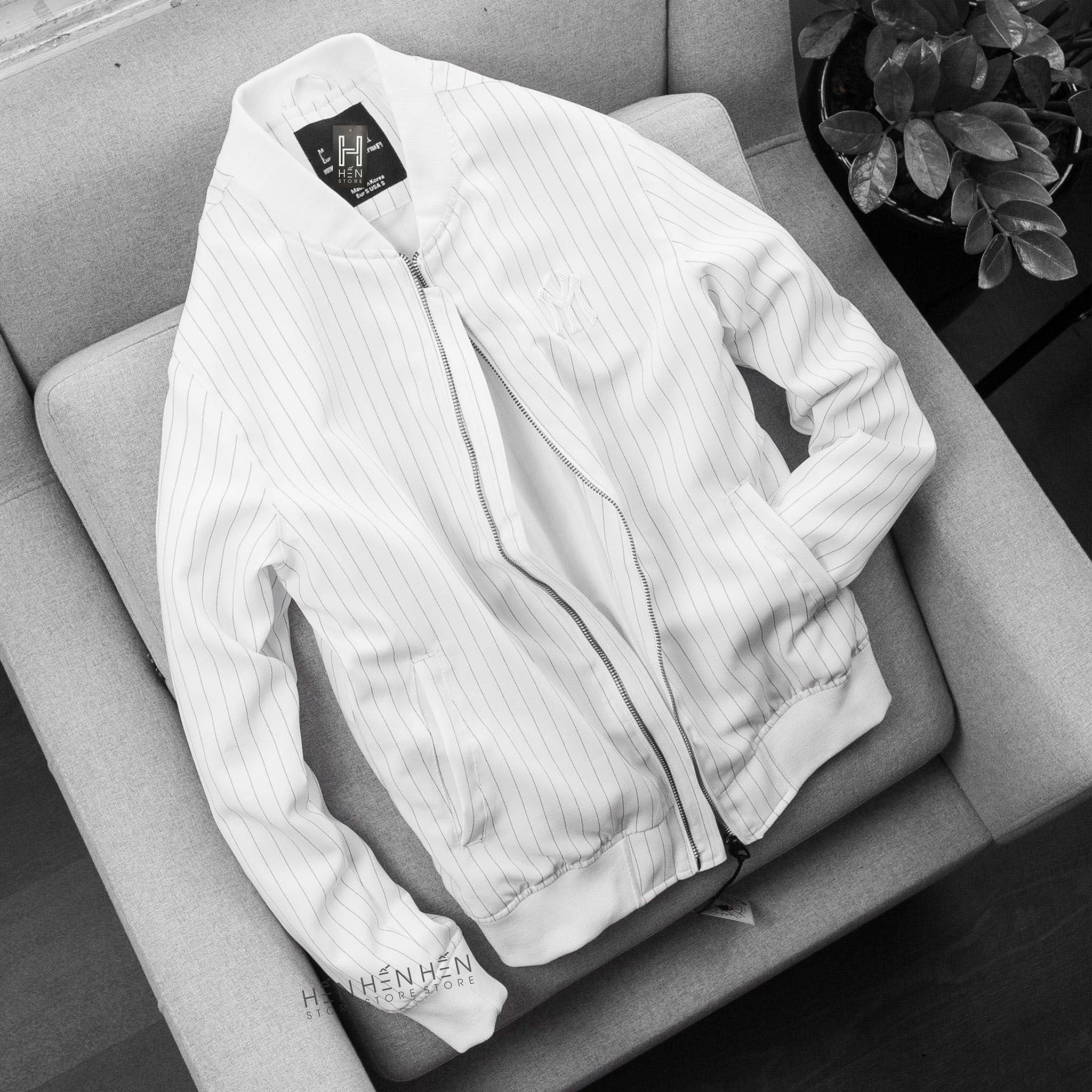 Áo bomber M.L.B sọc 2M