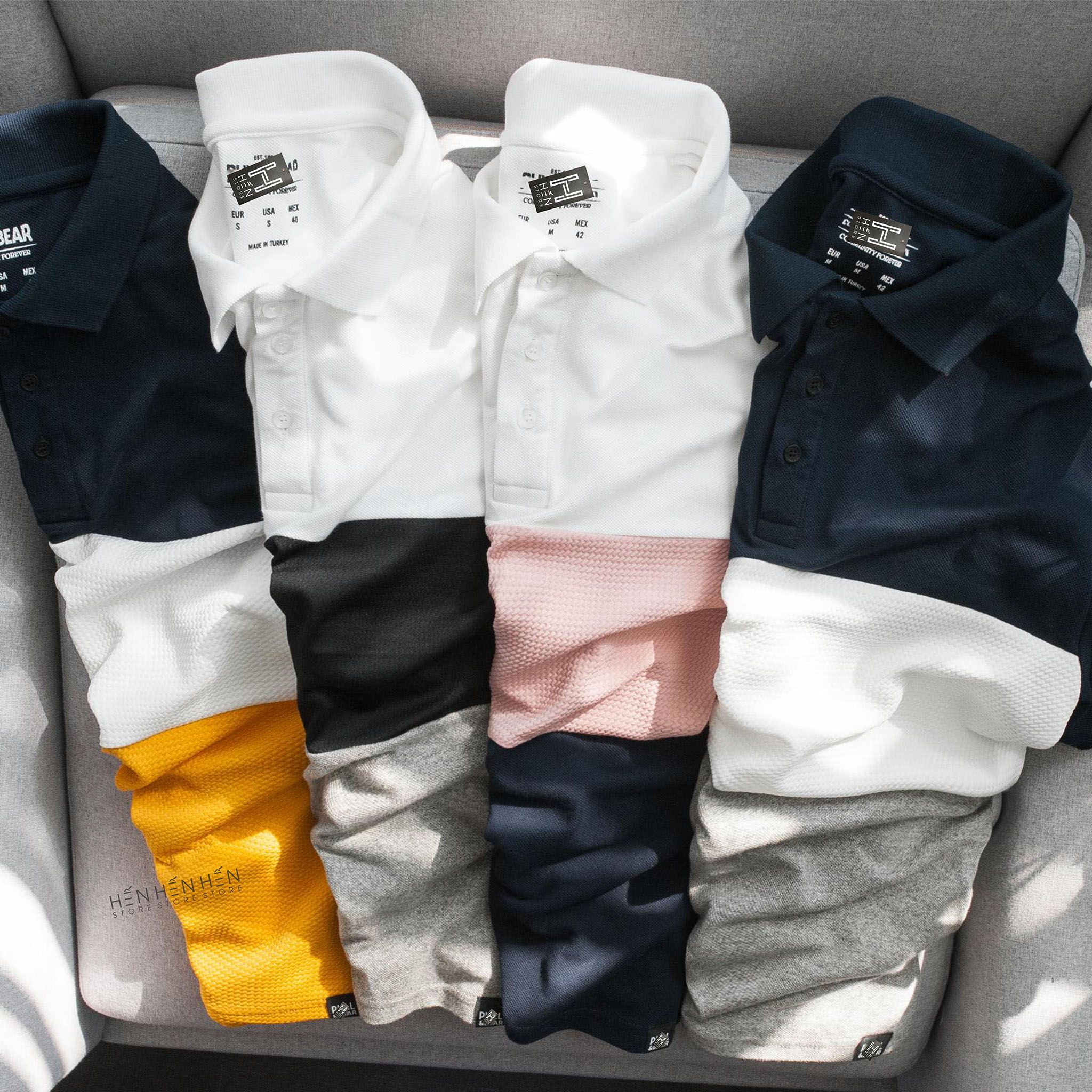 Áo polo PB phối 4M