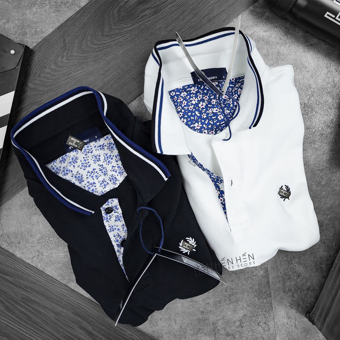 Áo polo Fred.perry viền cổ hoa 2M