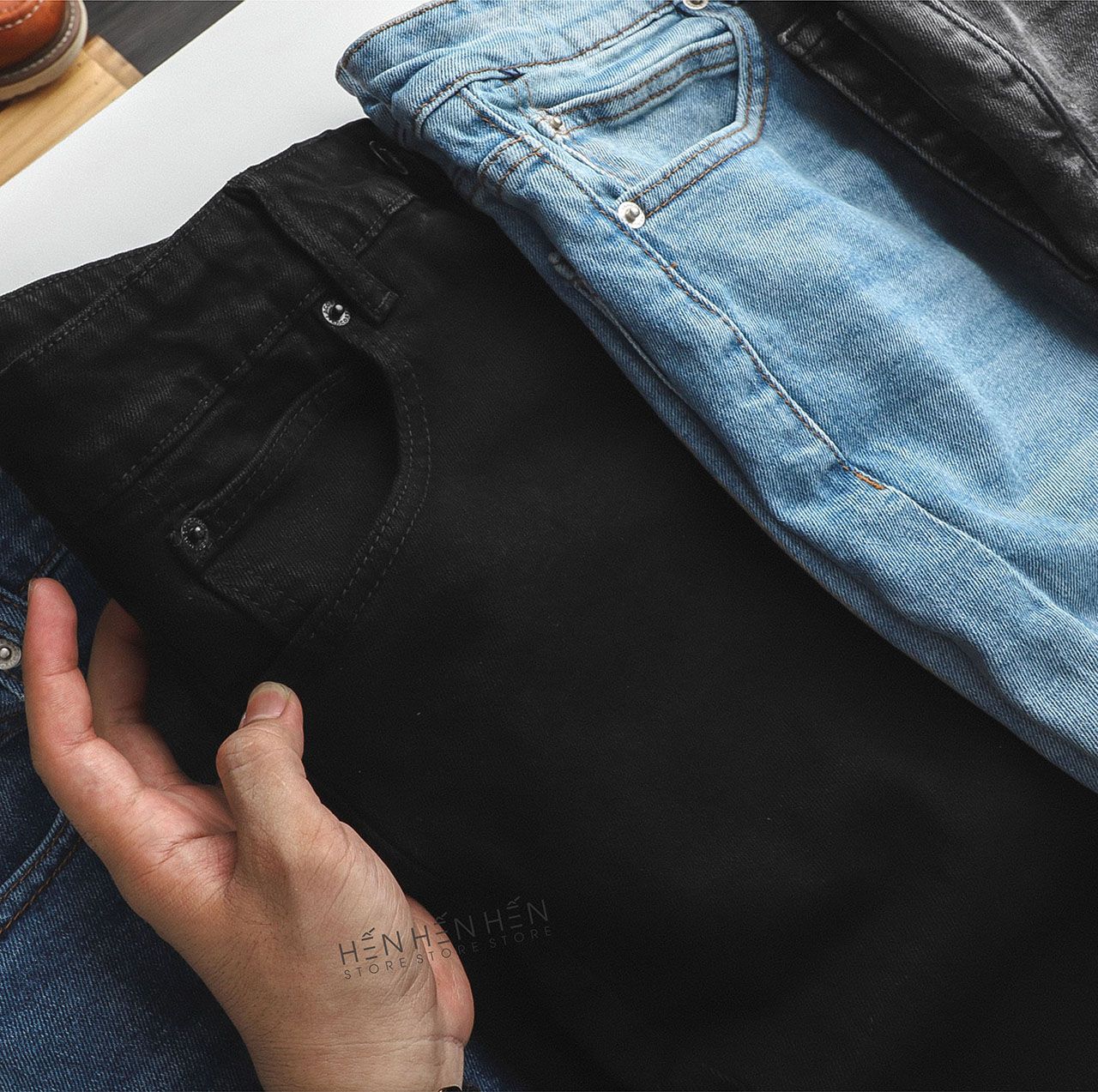 Quần short jean Lacos.te 4M