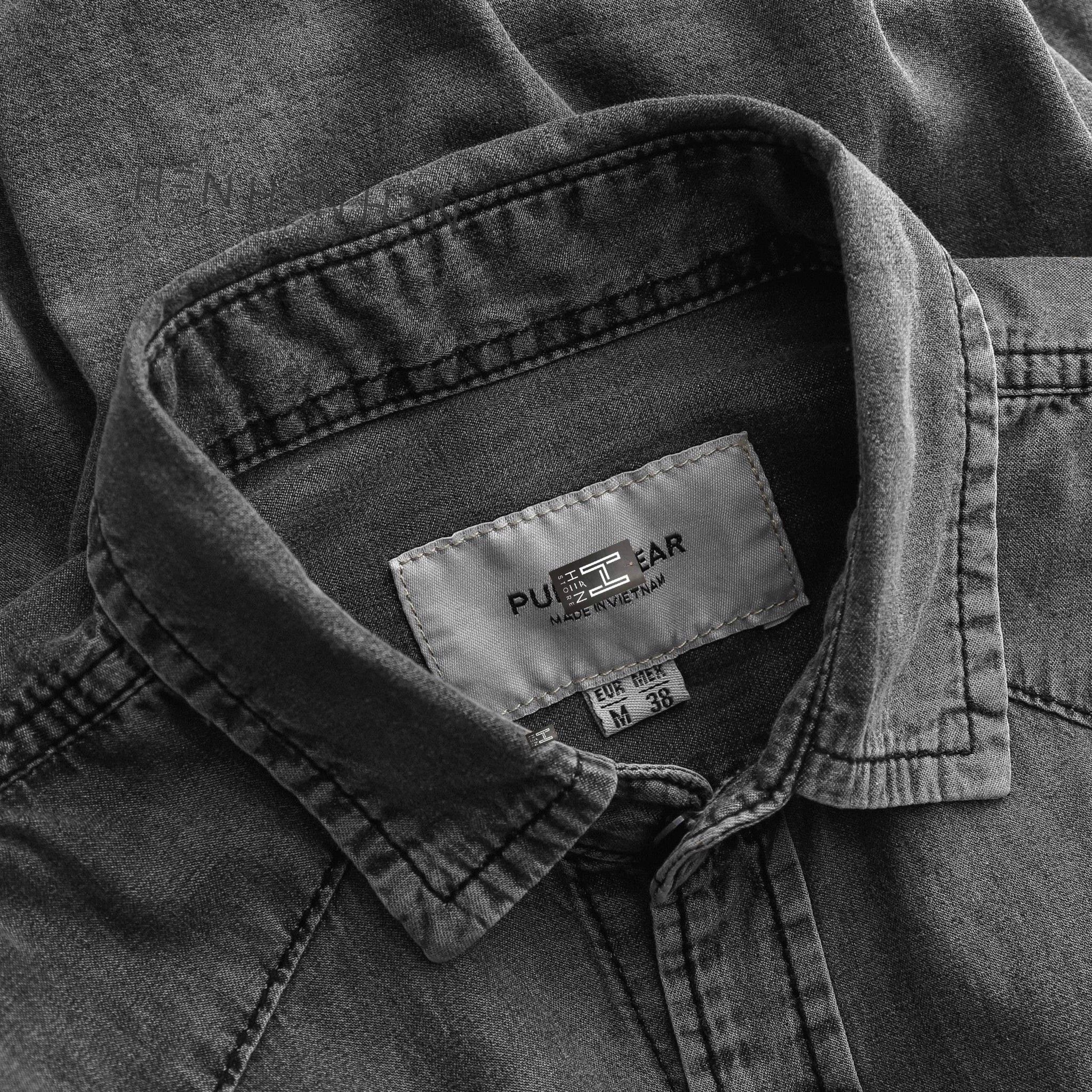 Áo denim ngắn tay PB 4M