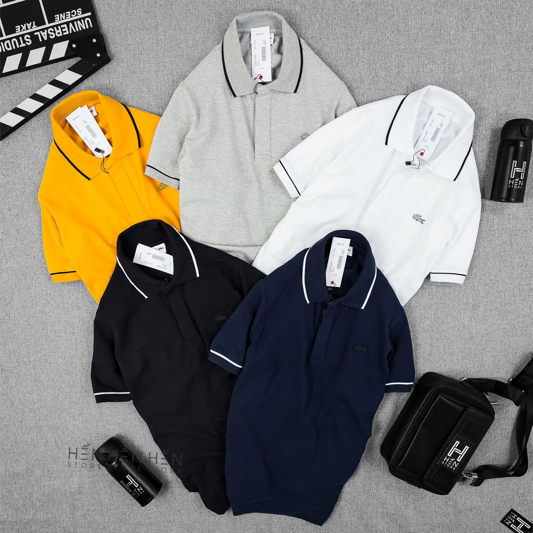 Áo polo Lacos.te viền 5M new
