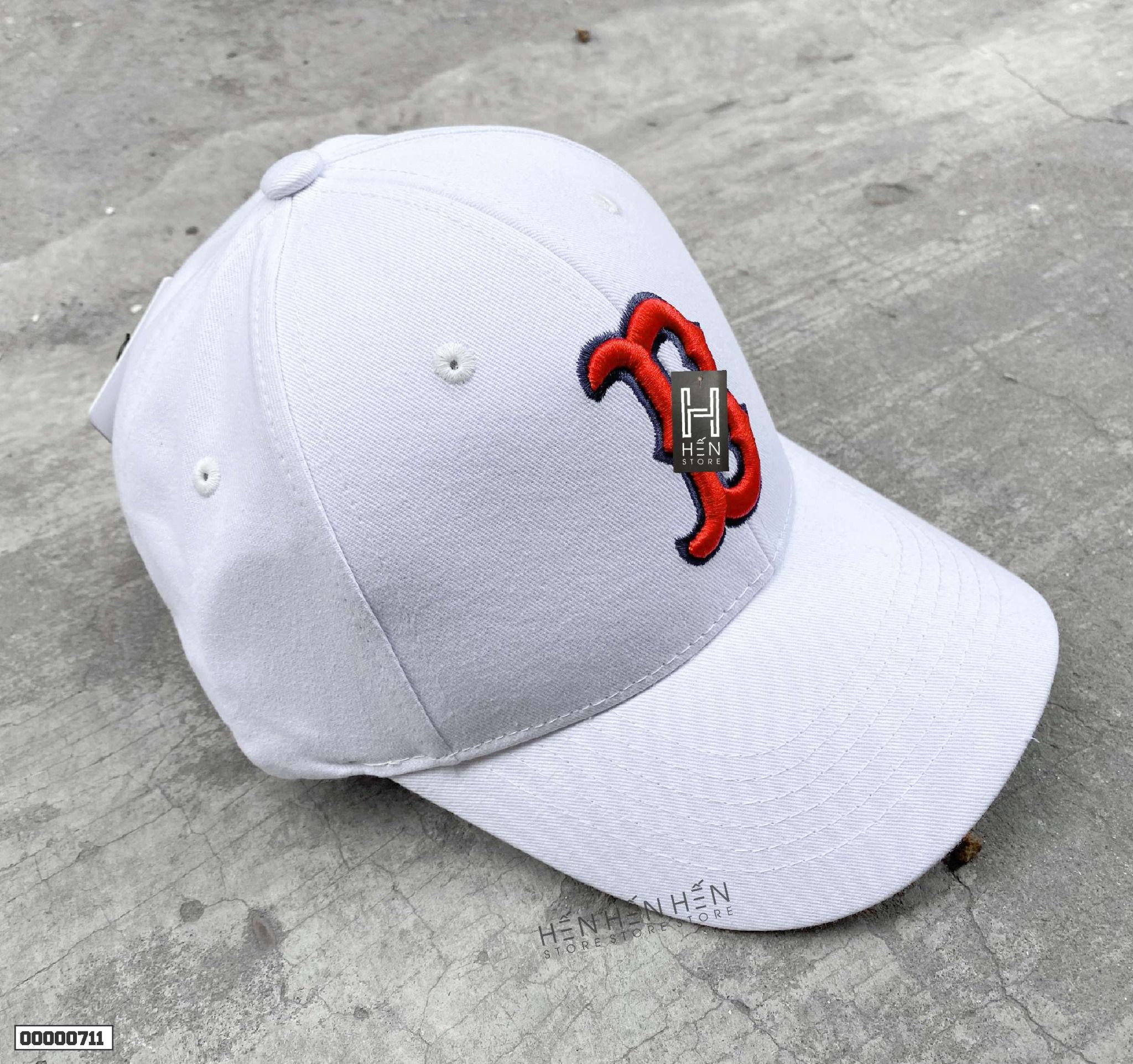 Nón kết trắng MLB chữ B đỏ - 00000711