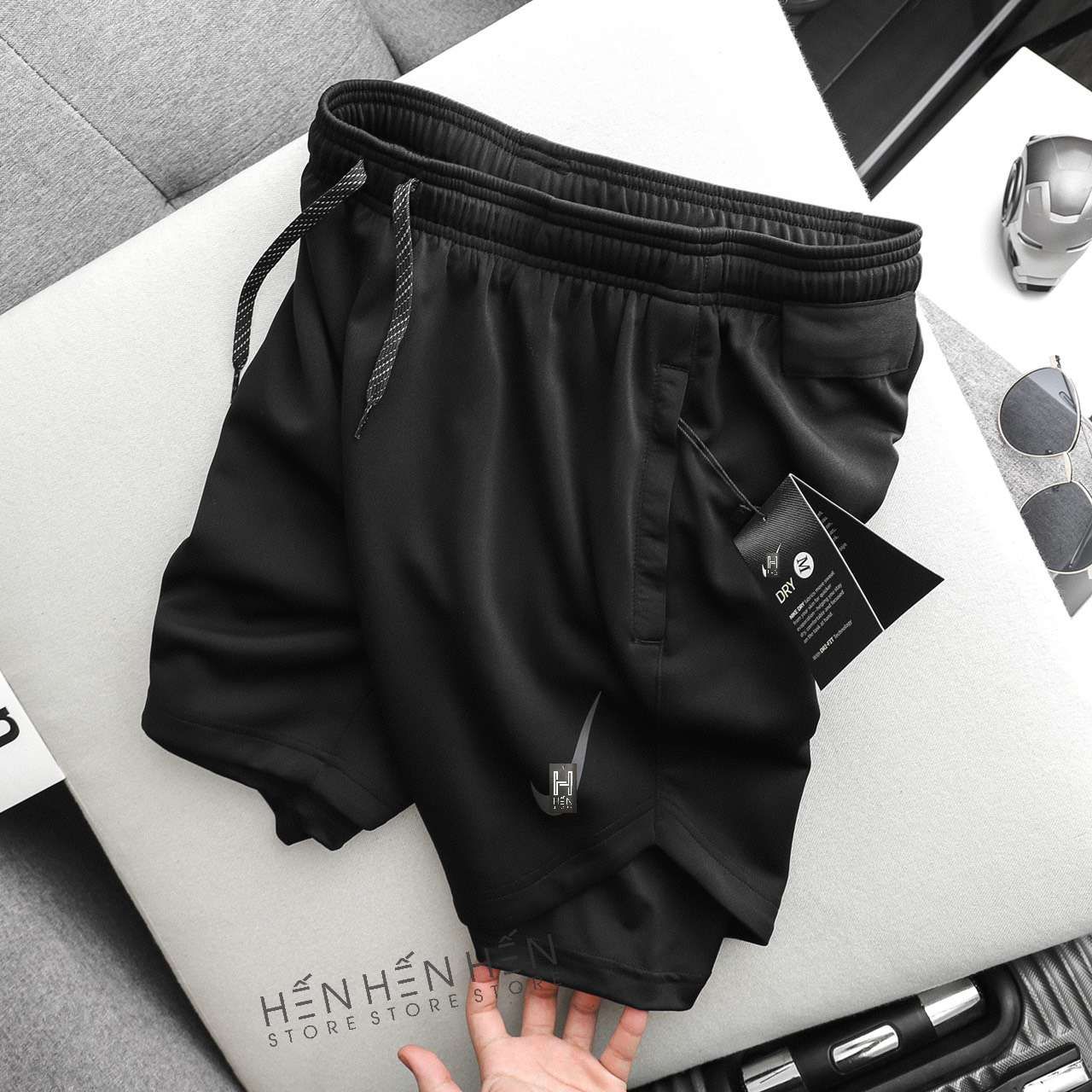 Quần short Ni.ke 2 lớp 4M