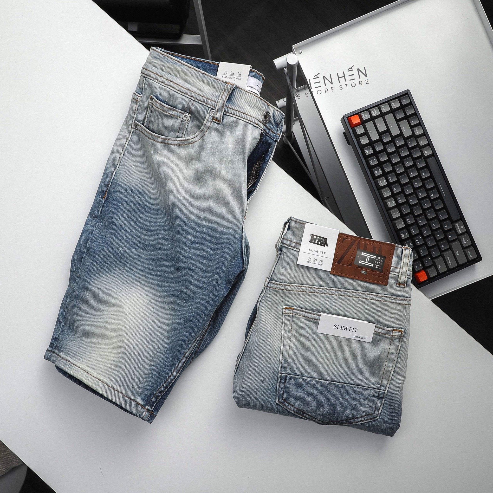 Quần short jean Za.ra wash 4M