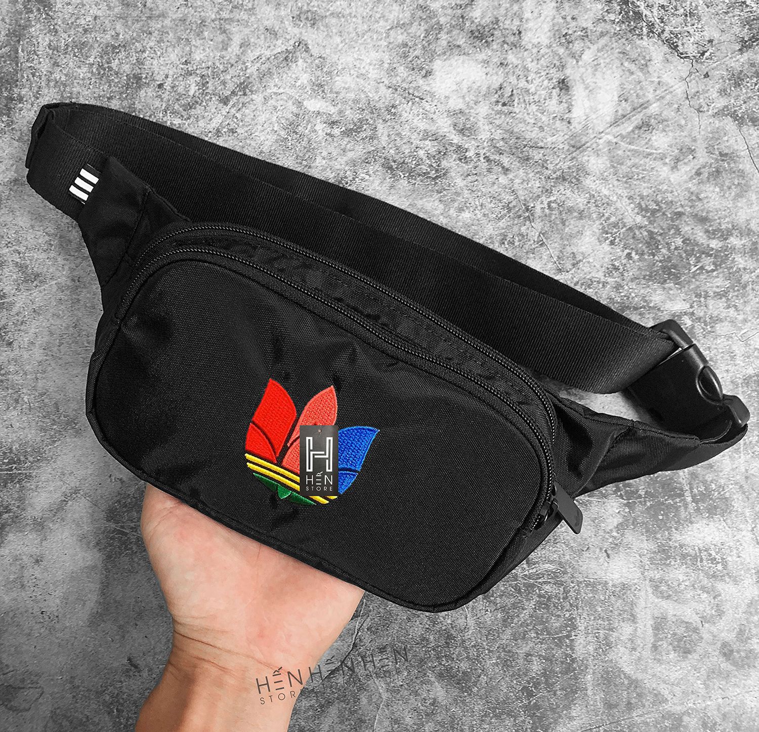 Túi Adi.das bao tử logo màu