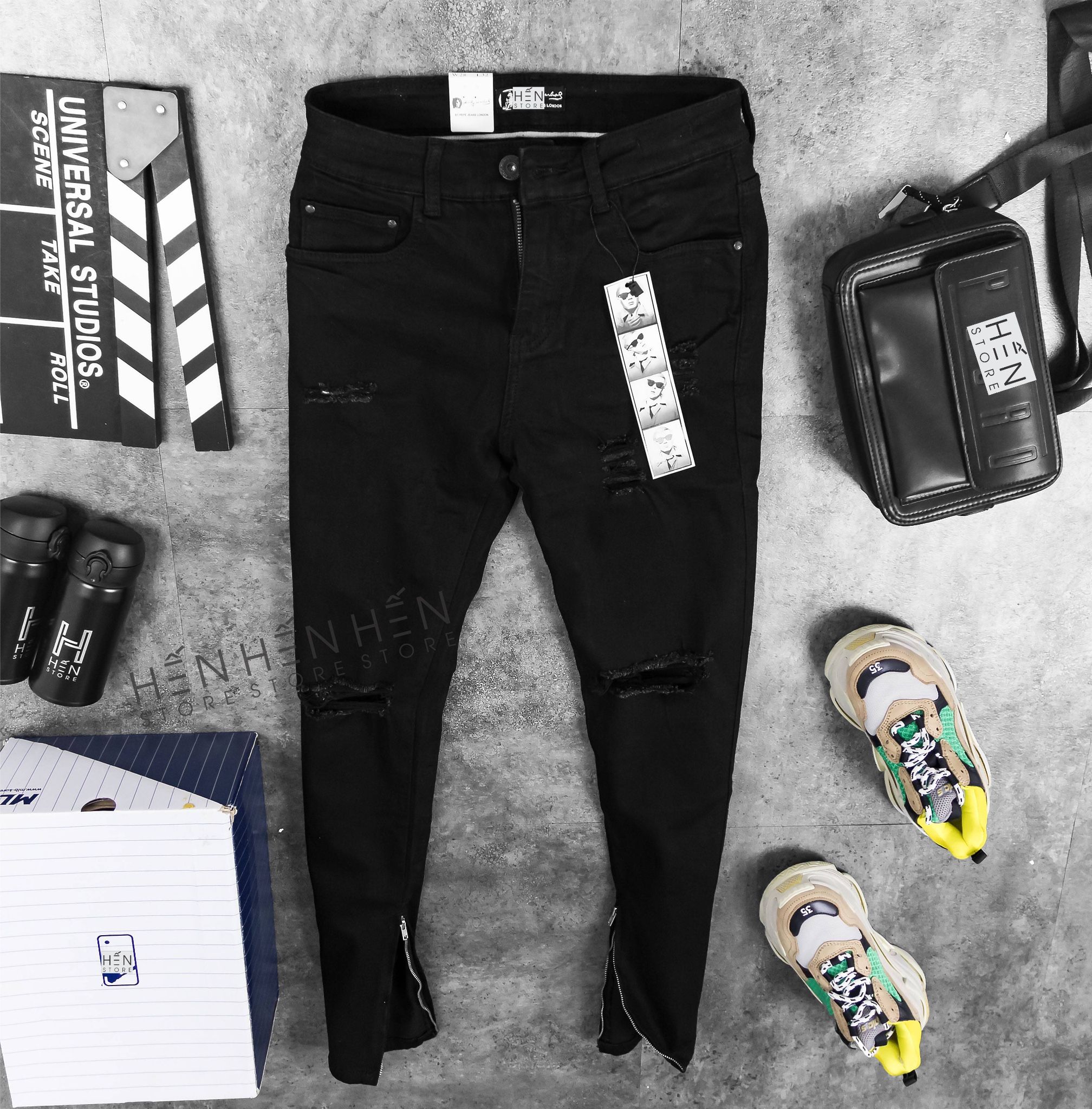 Quần Jean PP Rách Zip
