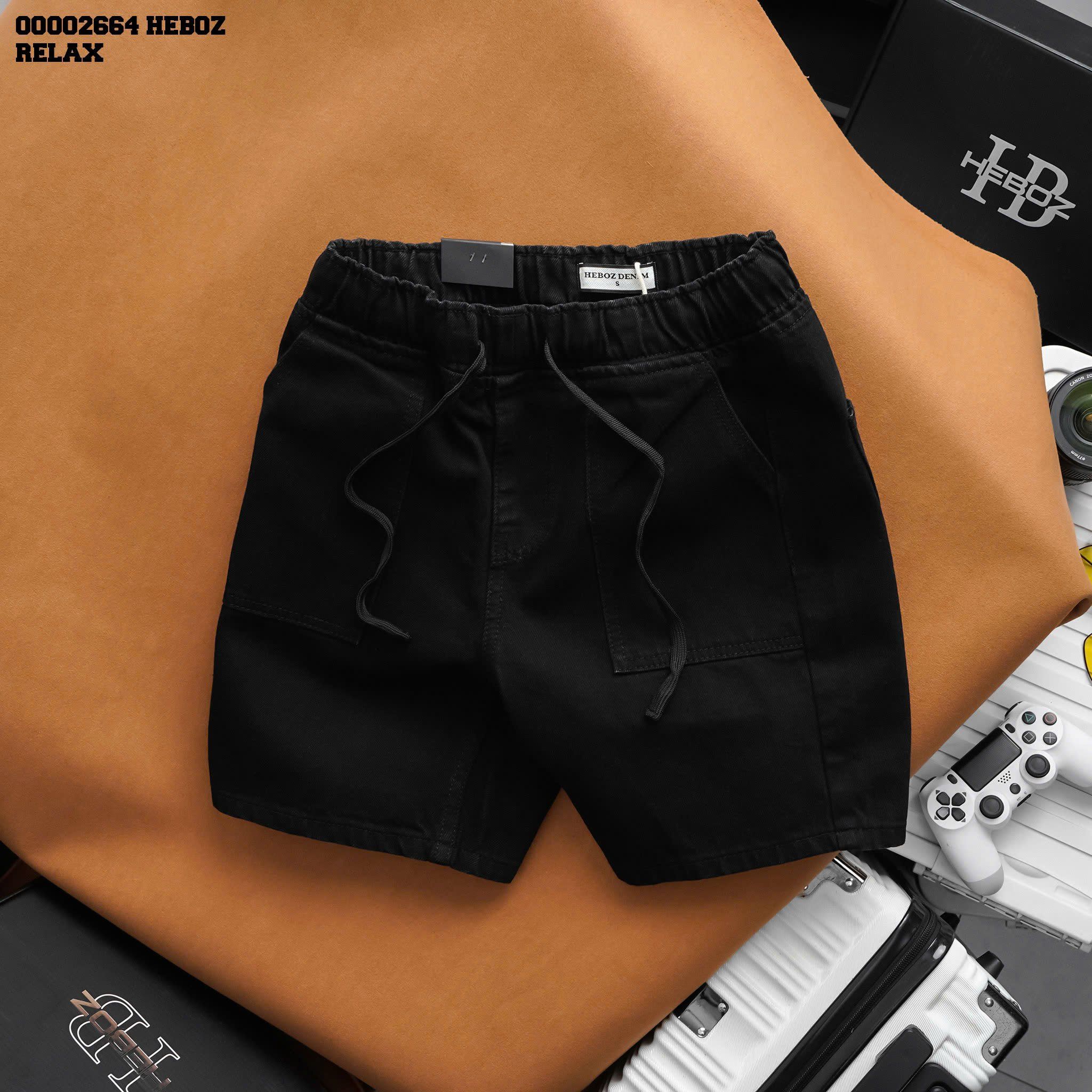 Quần short jean Nam Heboz lưng thun 016 - 00002664