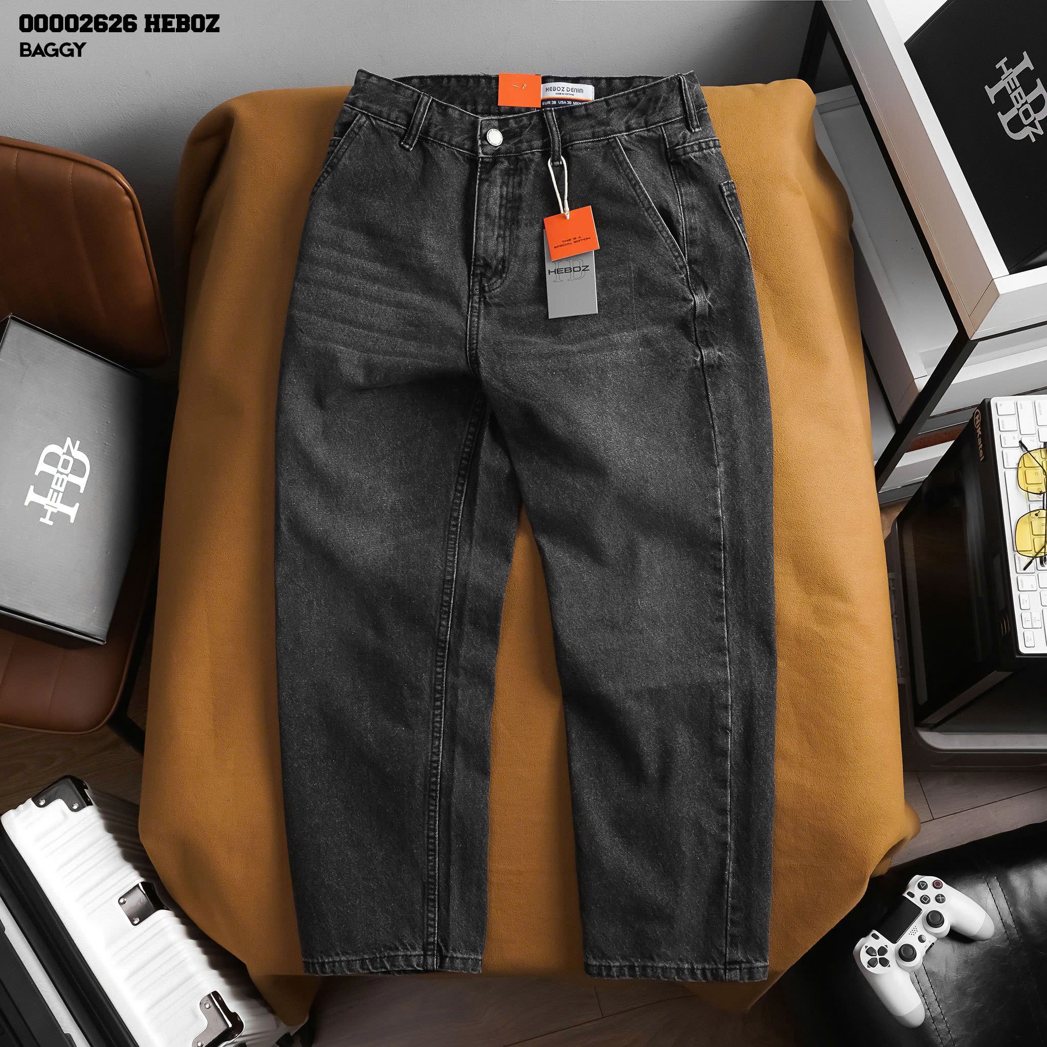 Quần jean nam Heboz dáng baggy D011 - 00002626