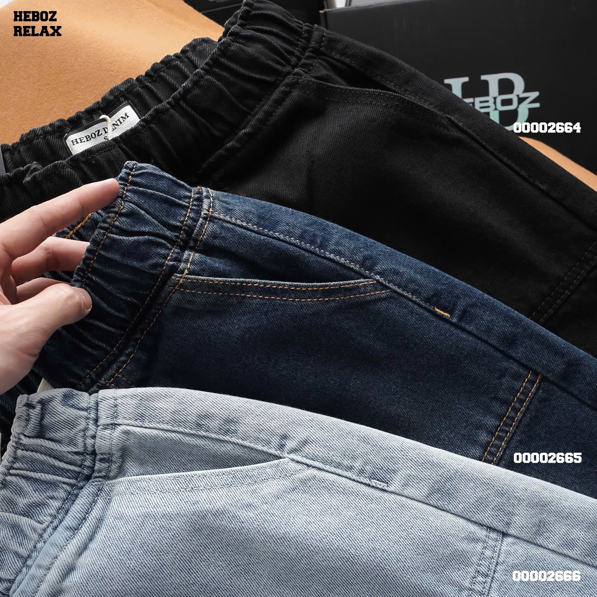 Quần short jean Nam Heboz lưng thun 016 - 00002664