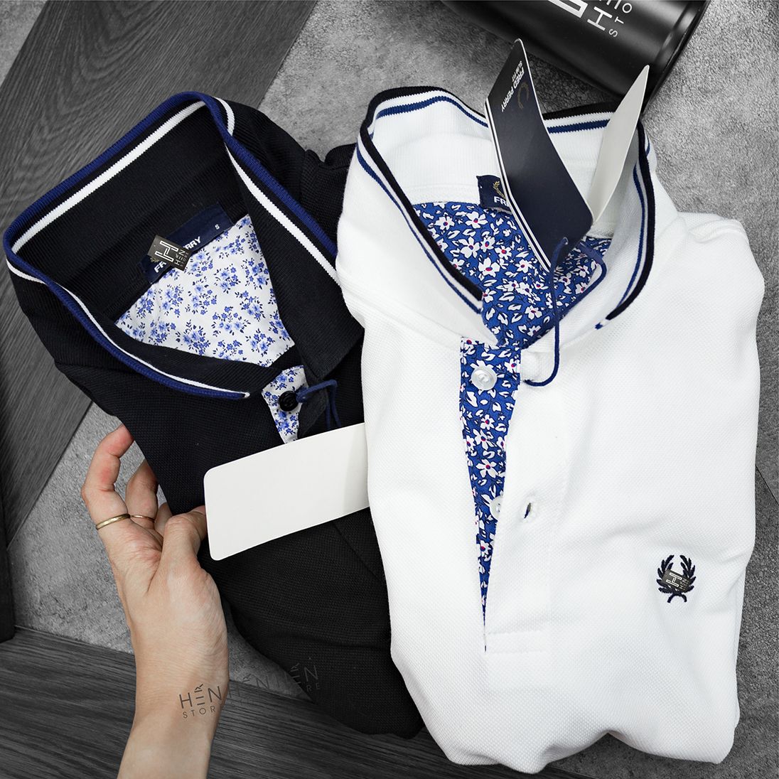 Áo polo Fred.perry viền cổ hoa 2M