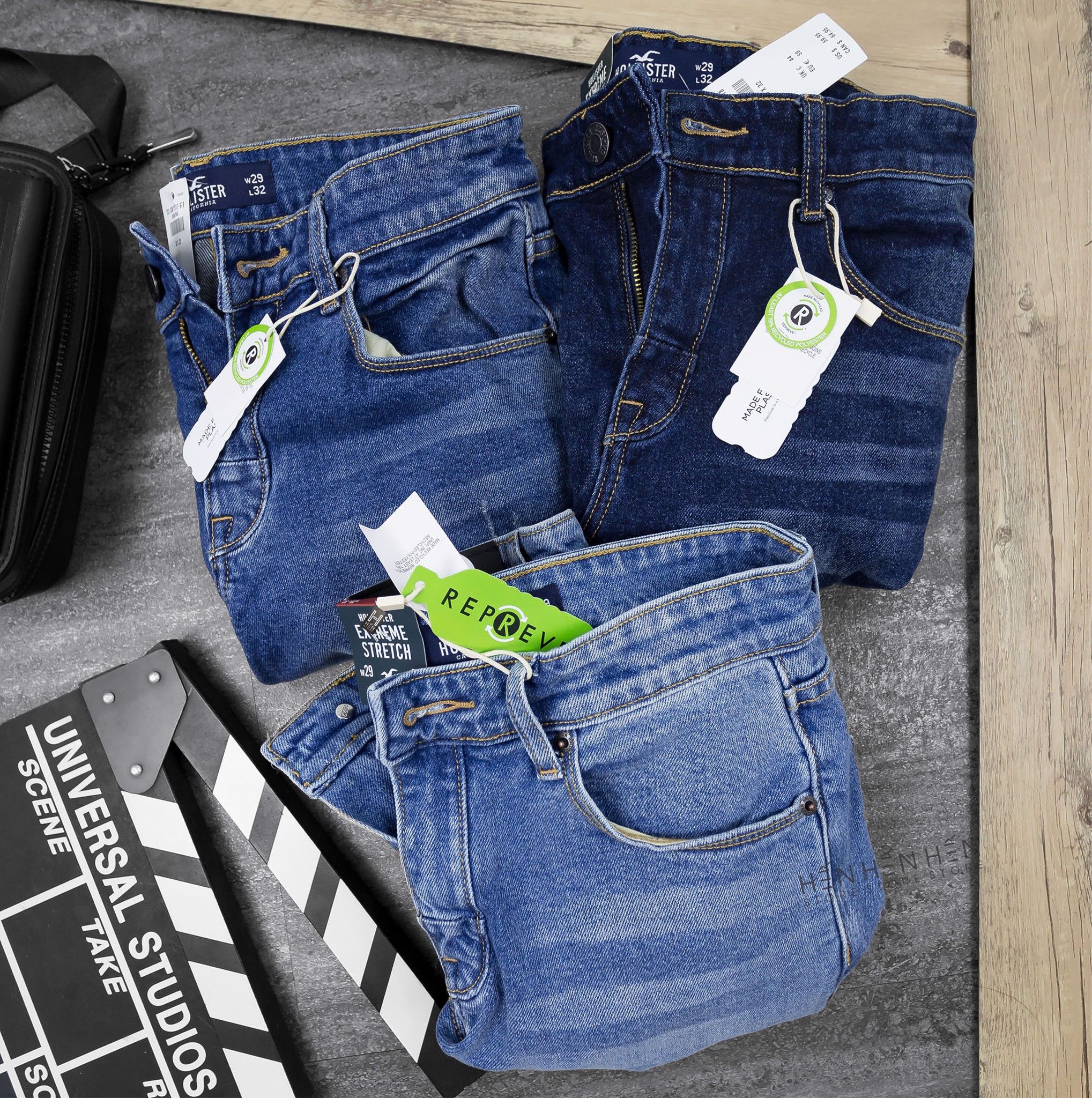Quần short jean Ho.llister 3M