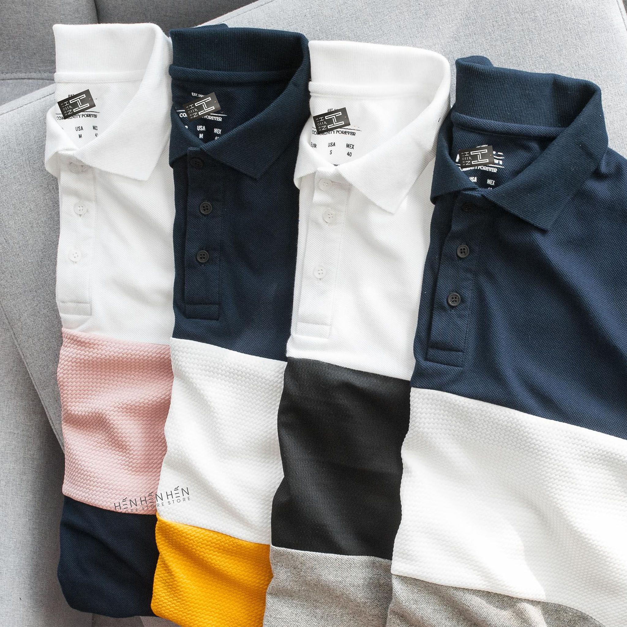 Áo polo PB phối 4M