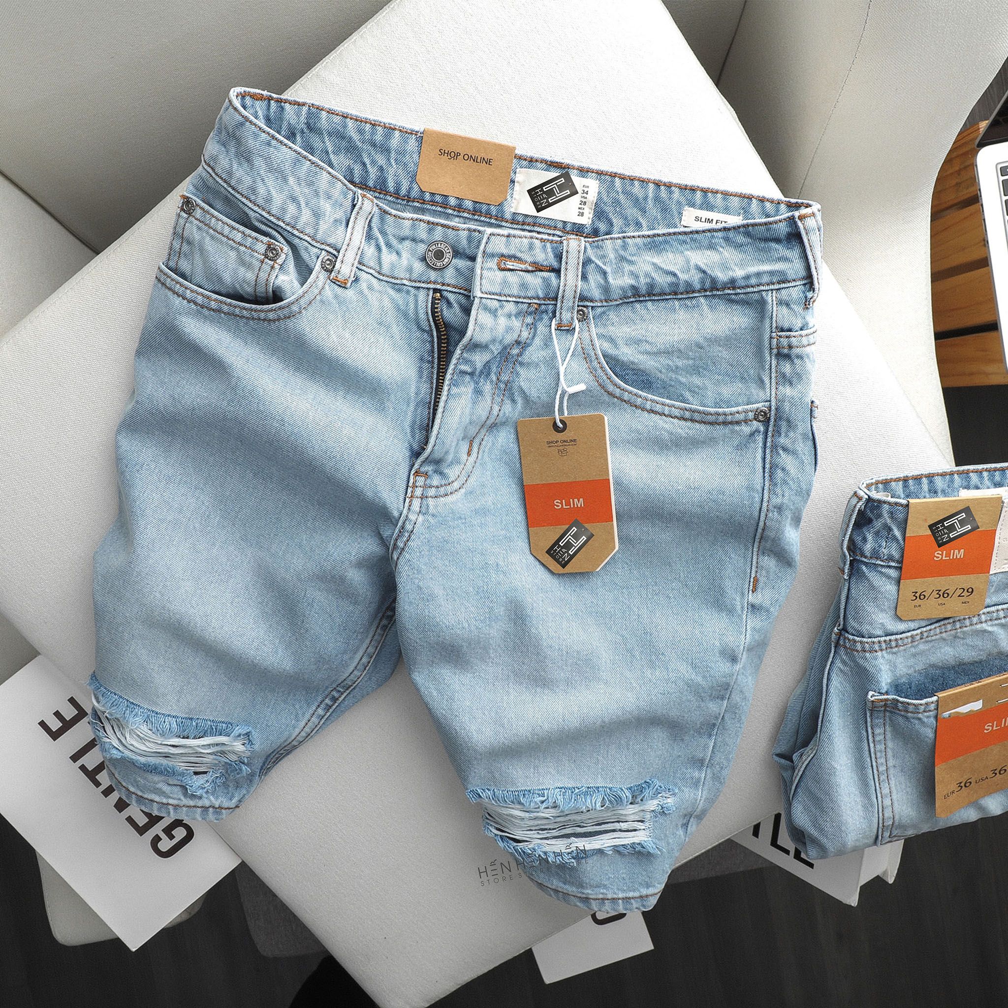 Quần short jean PB 3M new