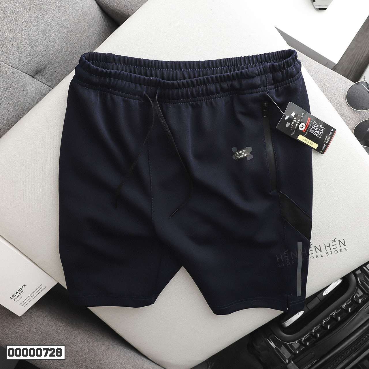 Quần short thun Armour phối viền 4M - 00000728