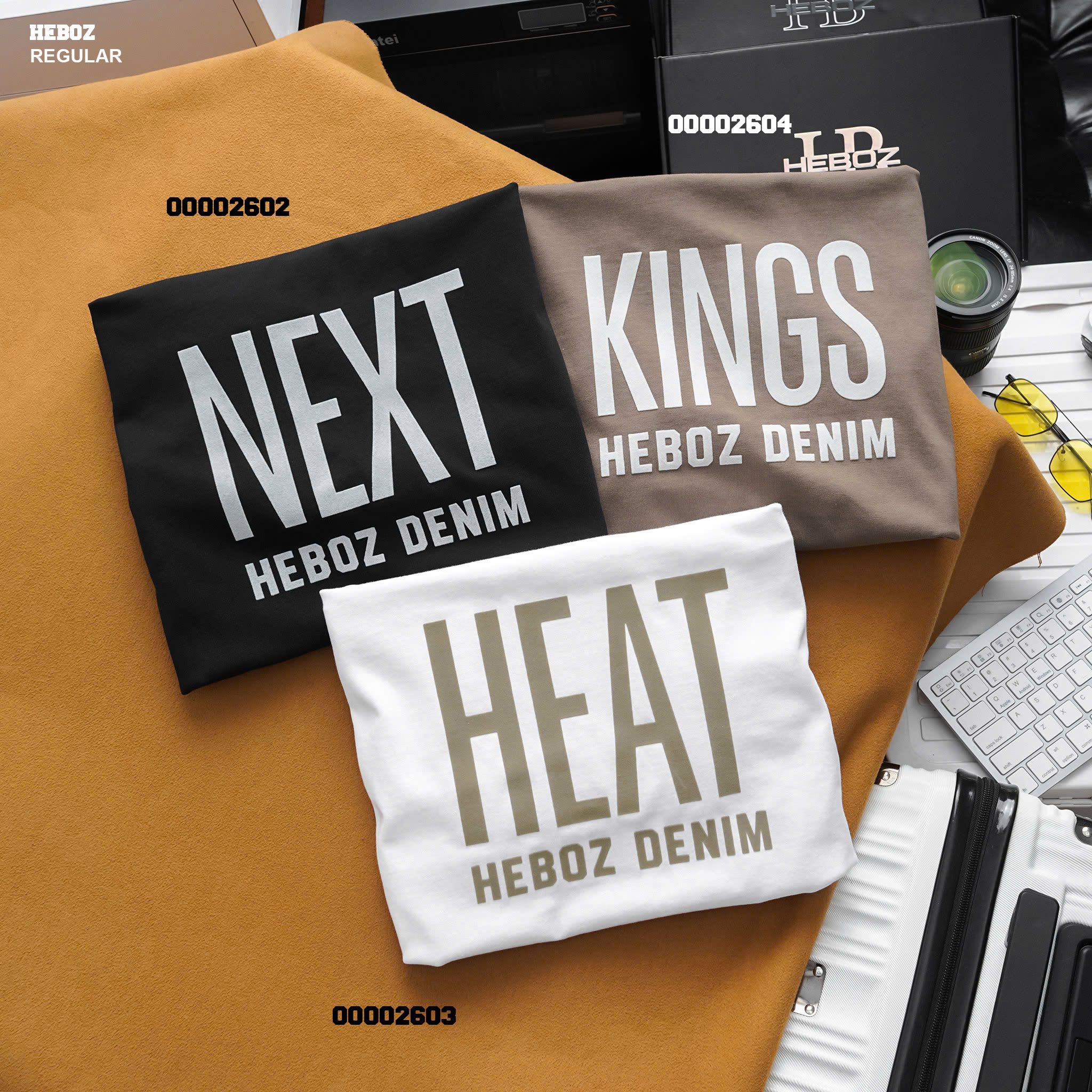 Áo thun nam Heboz print velvet Heat (TRẮNG) - 00002603