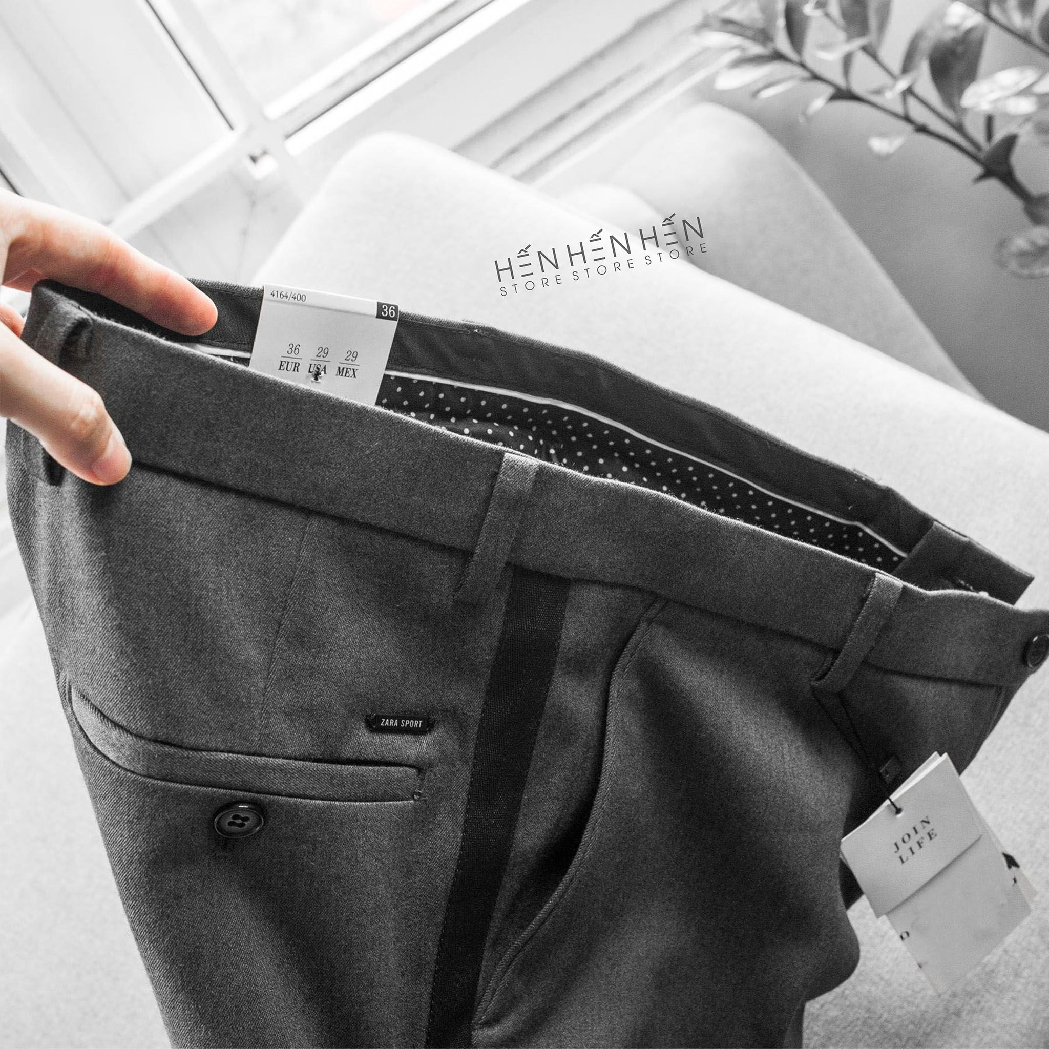 Quần short tây Za.ra 5M viền