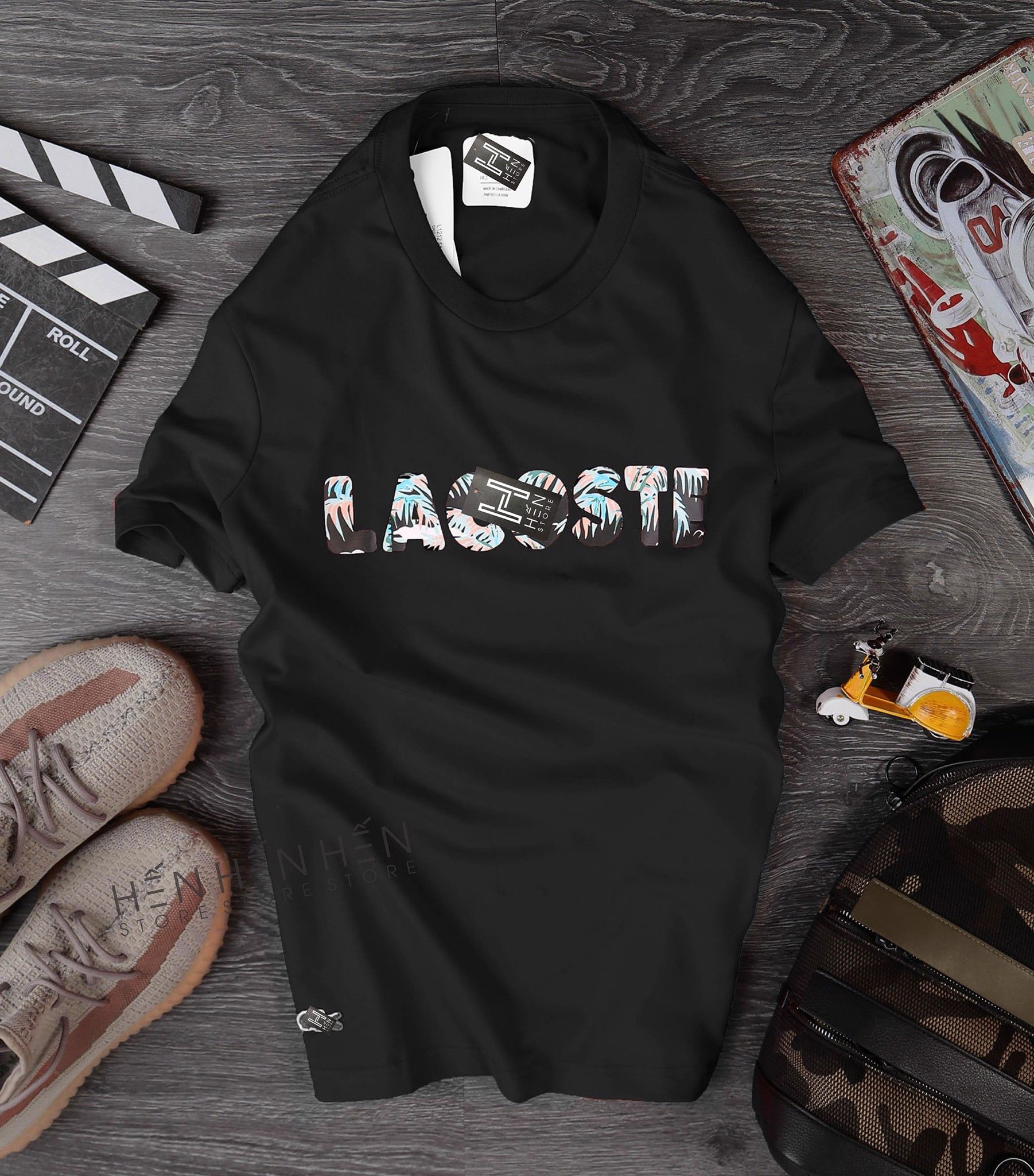 Áo thun Lacos.te logo hoa 4M
