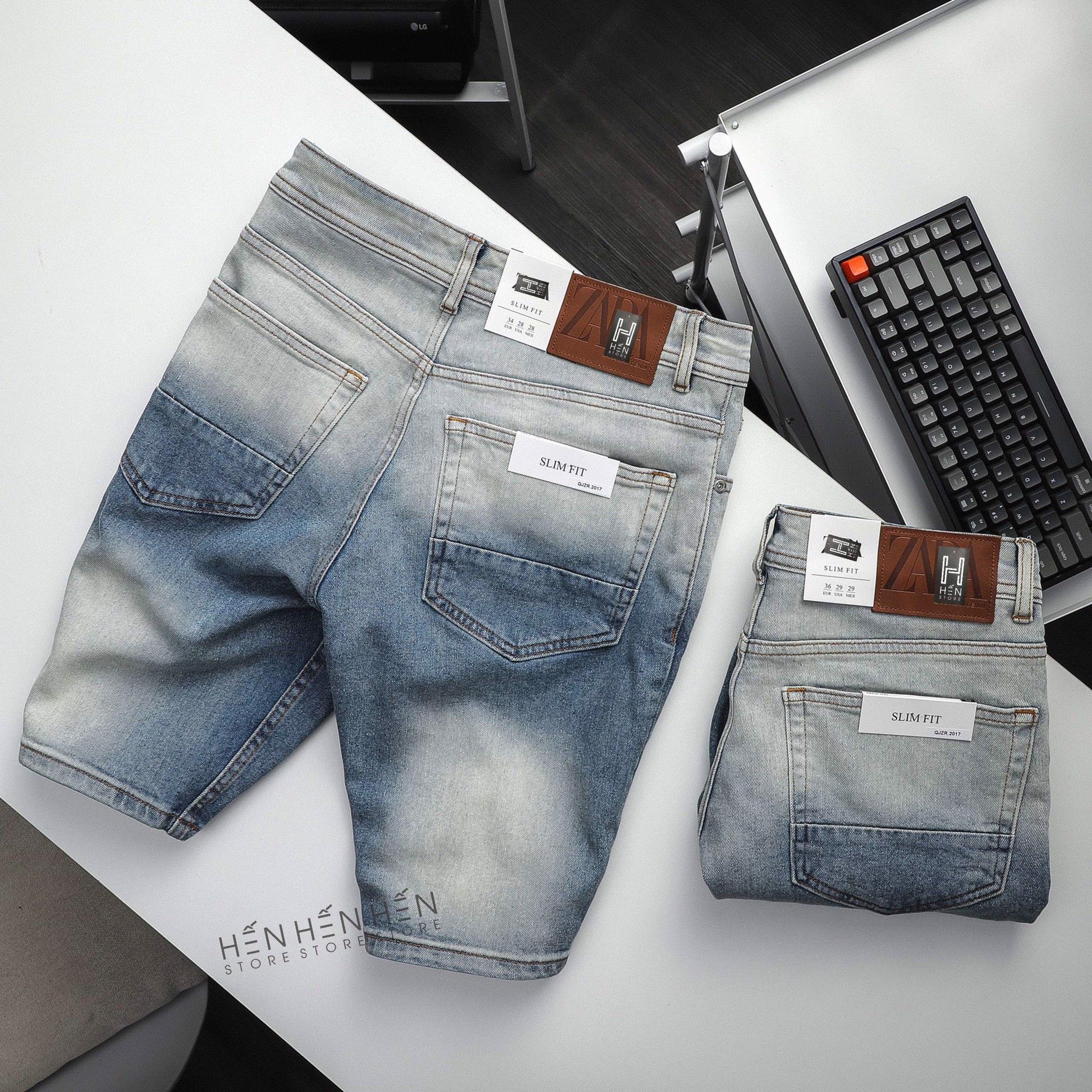 Quần short jean Za.ra wash 4M