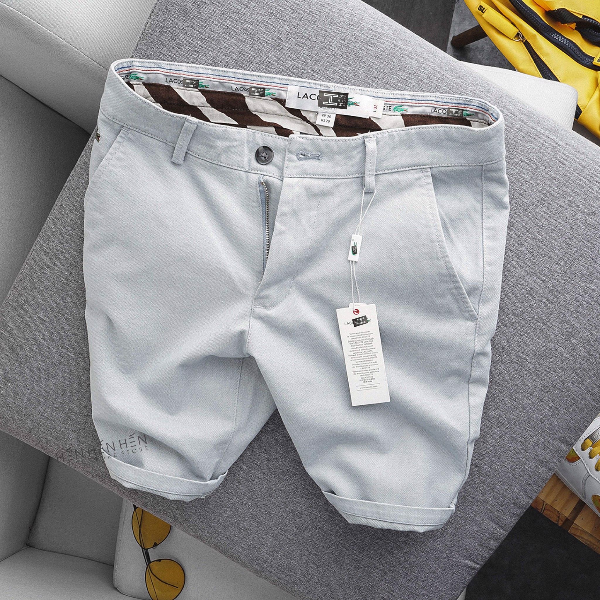 Quần short kaki Lacost.e 6M