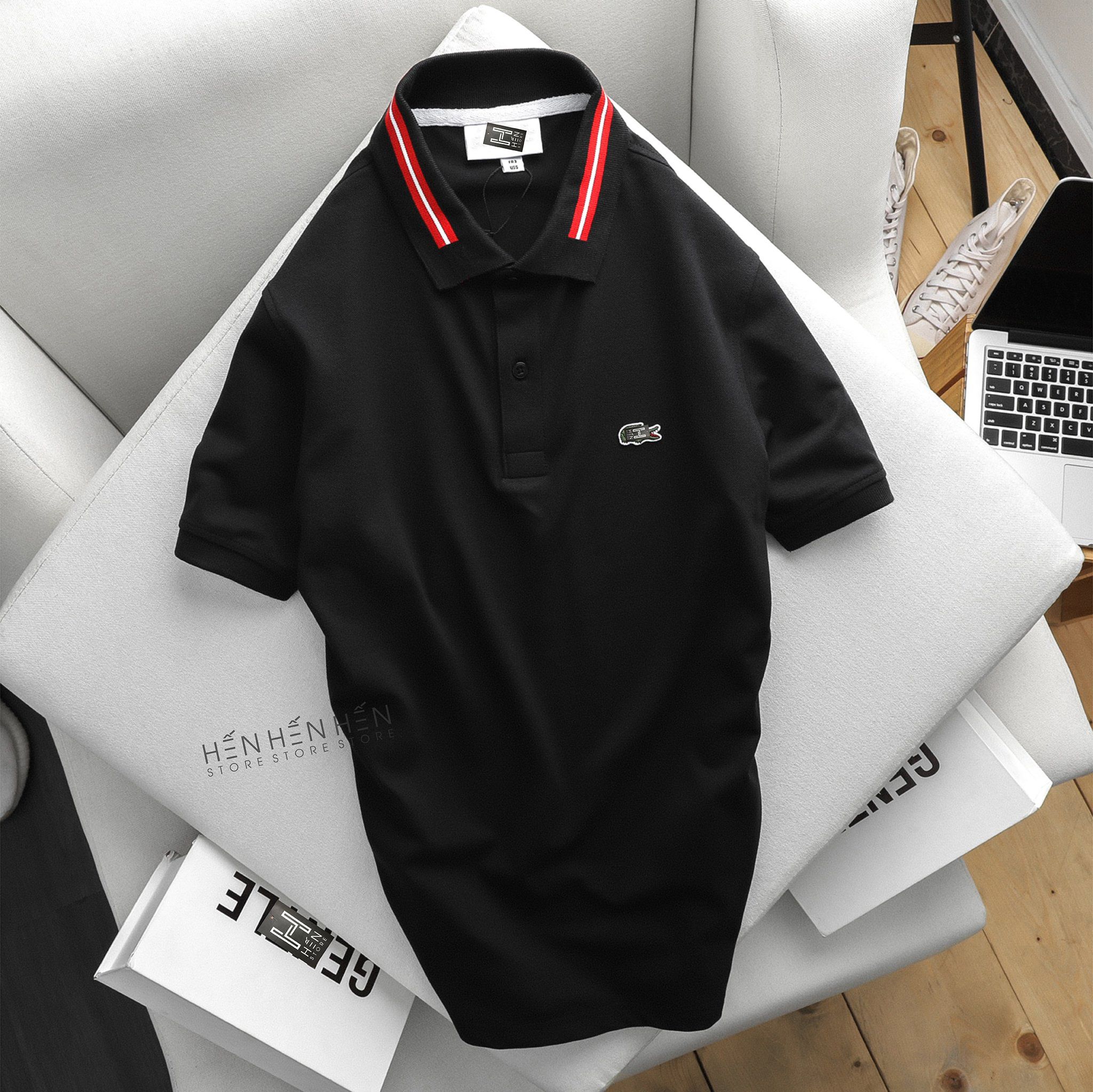 Áo polo Lacos.te viền cổ 4M new
