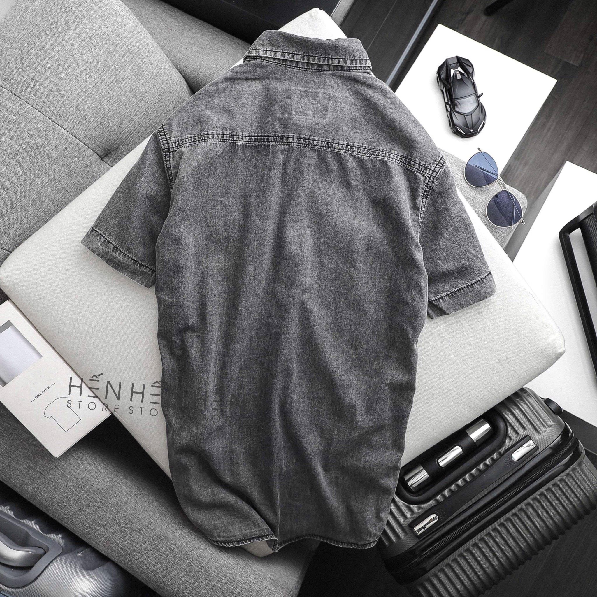 Áo denim ngắn tay PB 4M