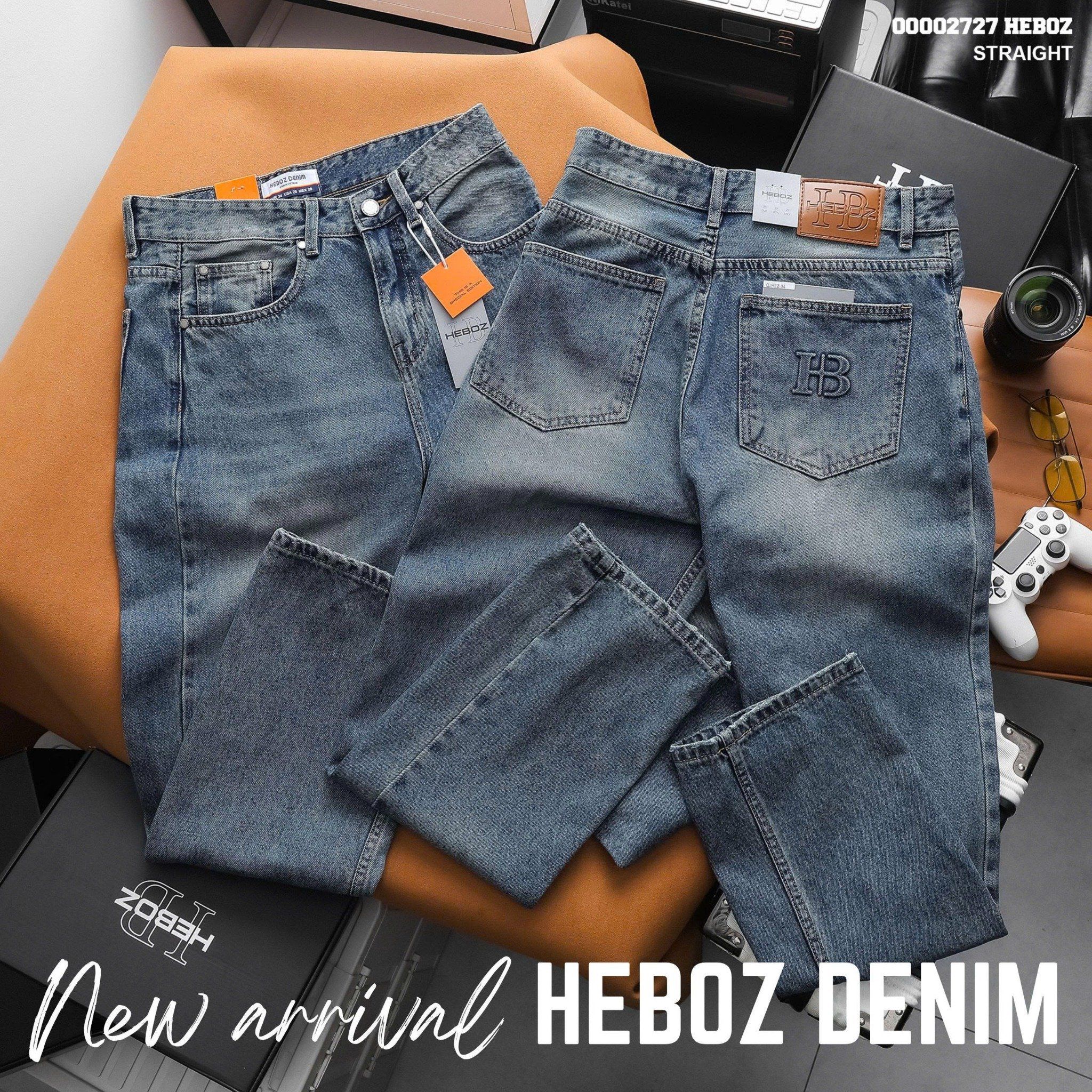 Quần jean nam Heboz dáng suông D034 - 00002727
